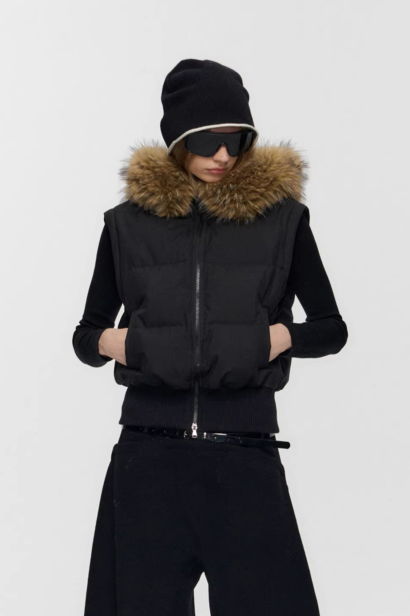 10AMSOTIIIIIIRED Detachable Sleeves Down Puffer Jacket