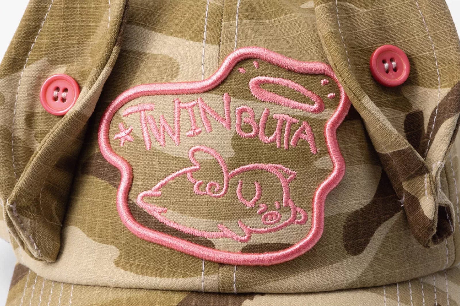 TWINBUTA Camo Pig Embroidered Cap