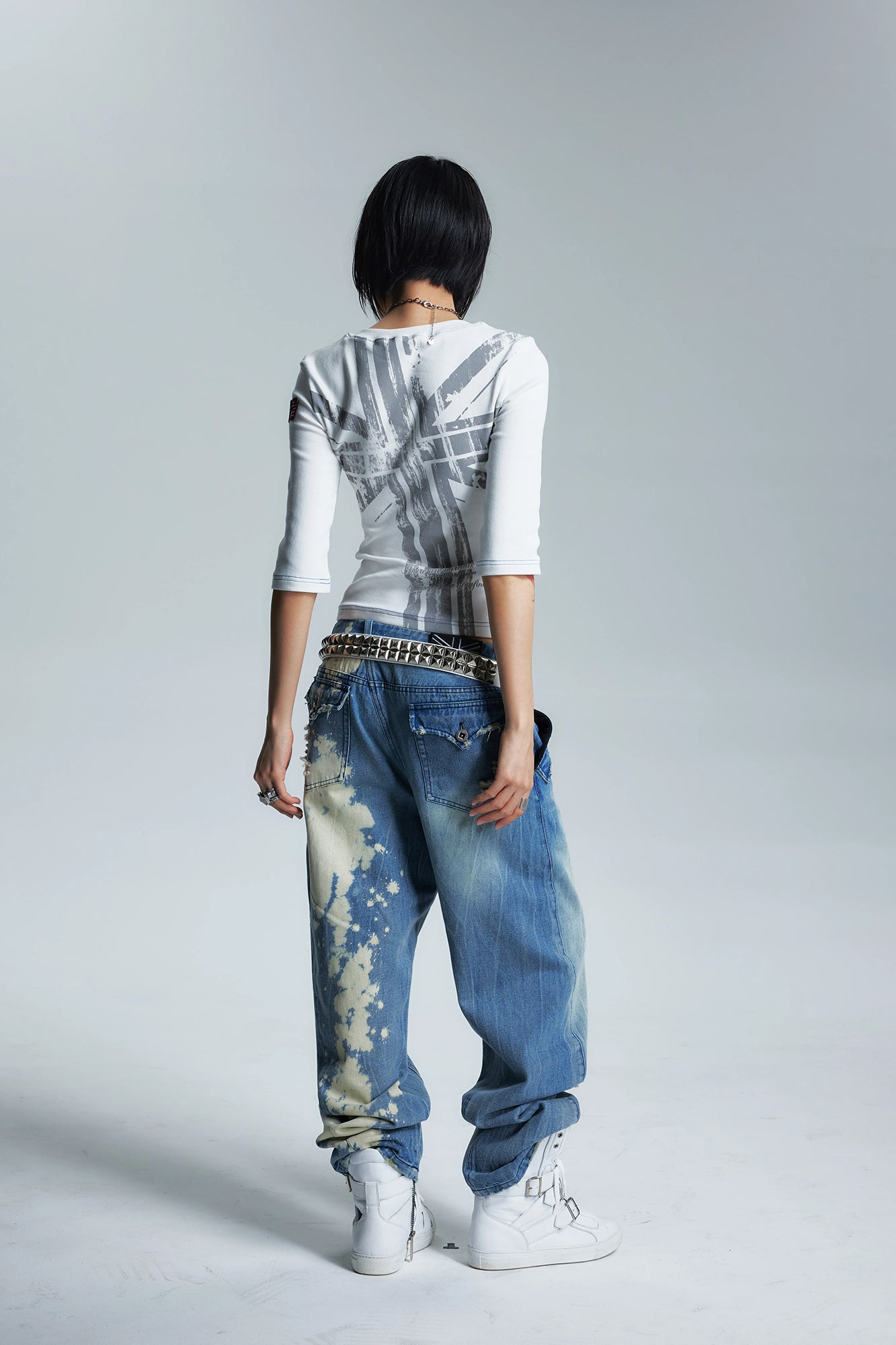 NONAME SPACE Union Jack Graphic Slim Tee
