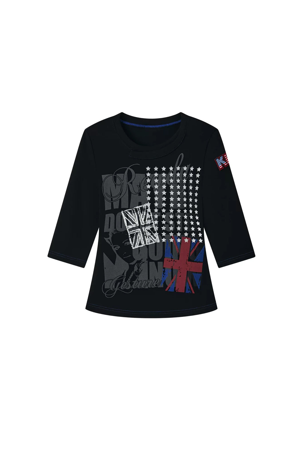 NONAME SPACE Union Jack Graphic Slim Tee