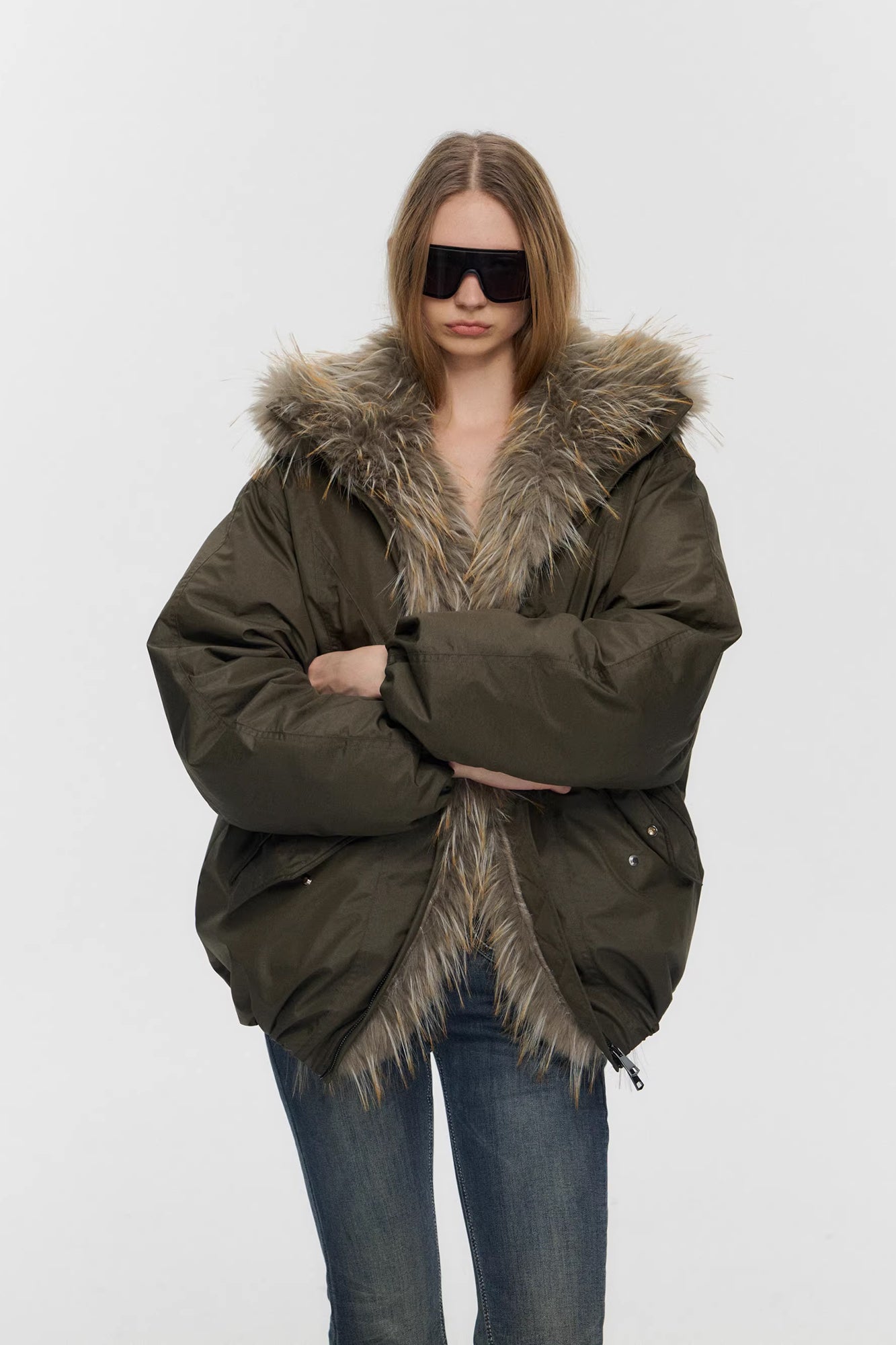 10AMSOTIIIIIIRED Water-Repellent Duck Down Puffer Jacket