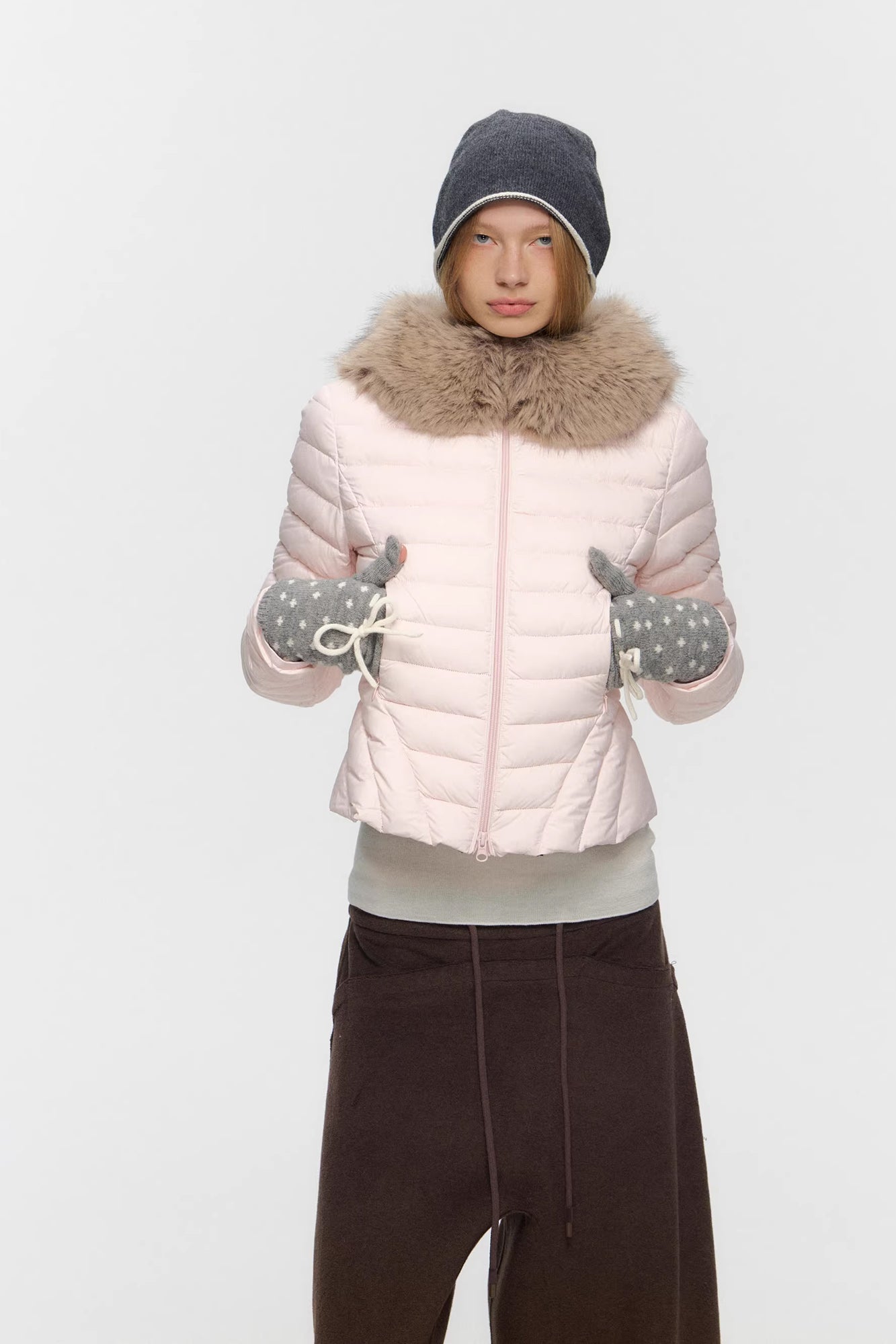 10AMSOTIIIIIIRED Detachable Faux-Fur Quilted Down Jacket