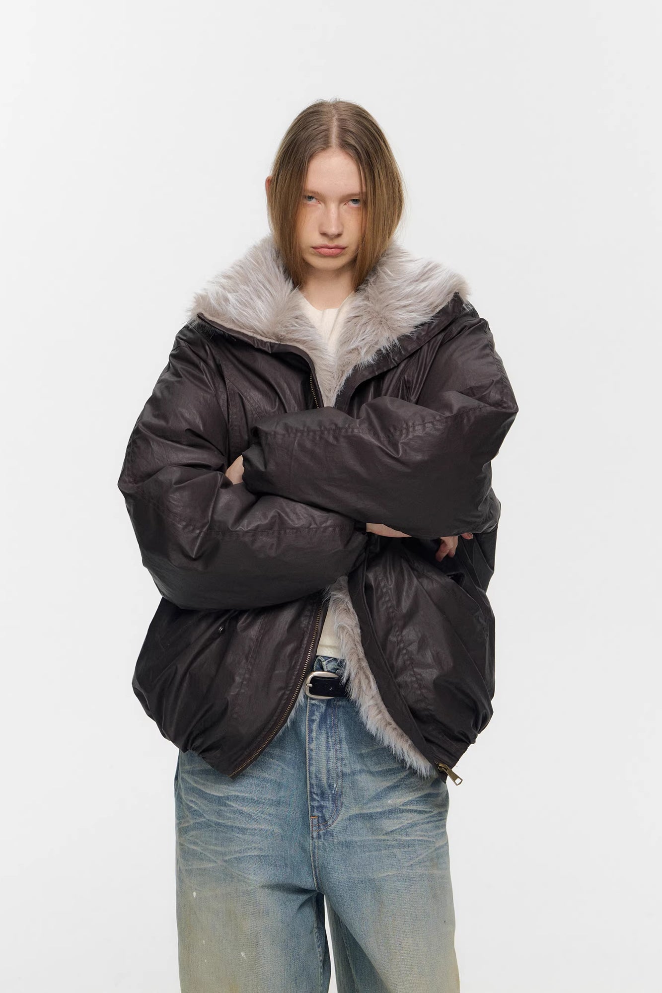 10AMSOTIIIIIIRED Water-Repellent Duck Down Puffer Jacket