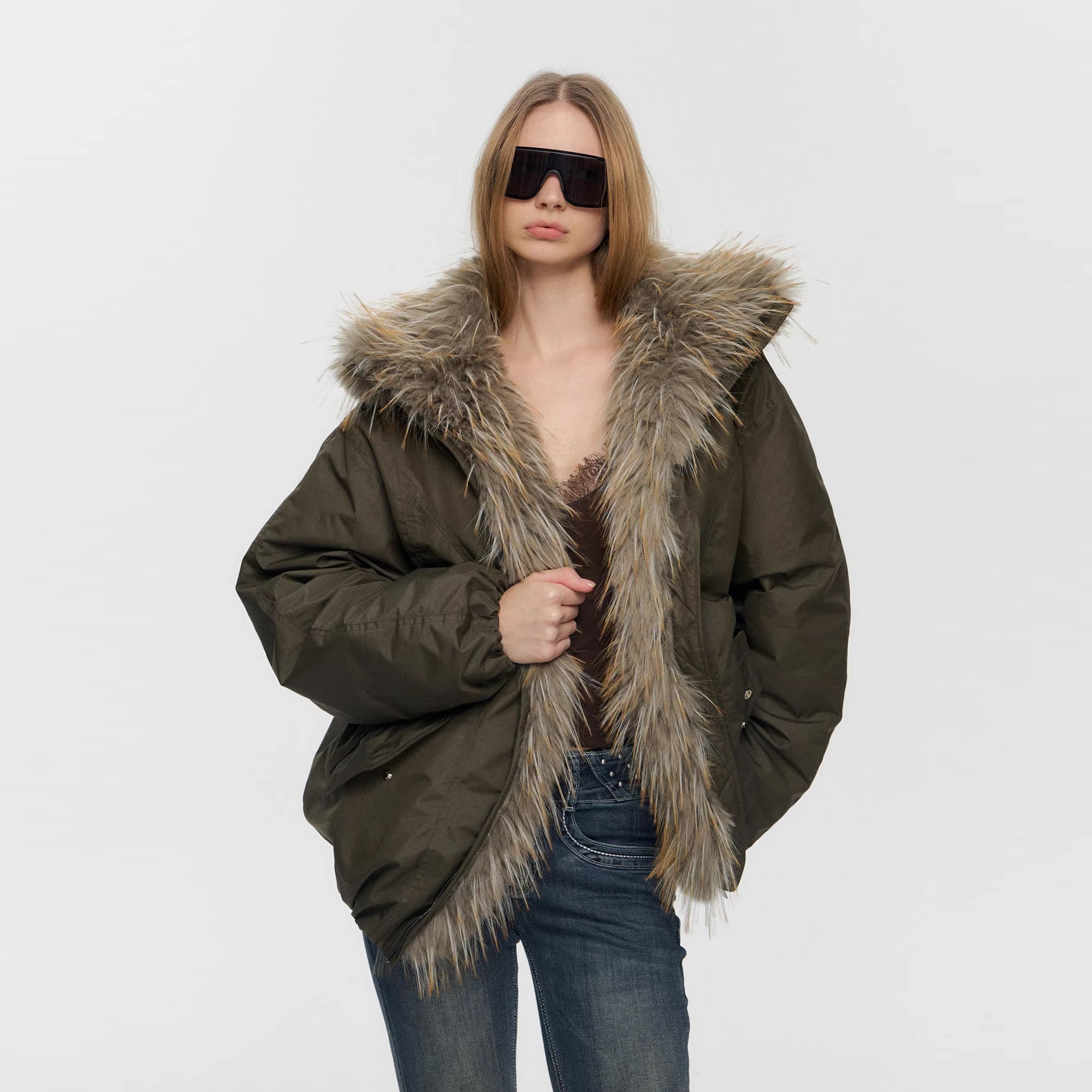 10AMSOTIIIIIIRED Water-Repellent Duck Down Puffer Jacket