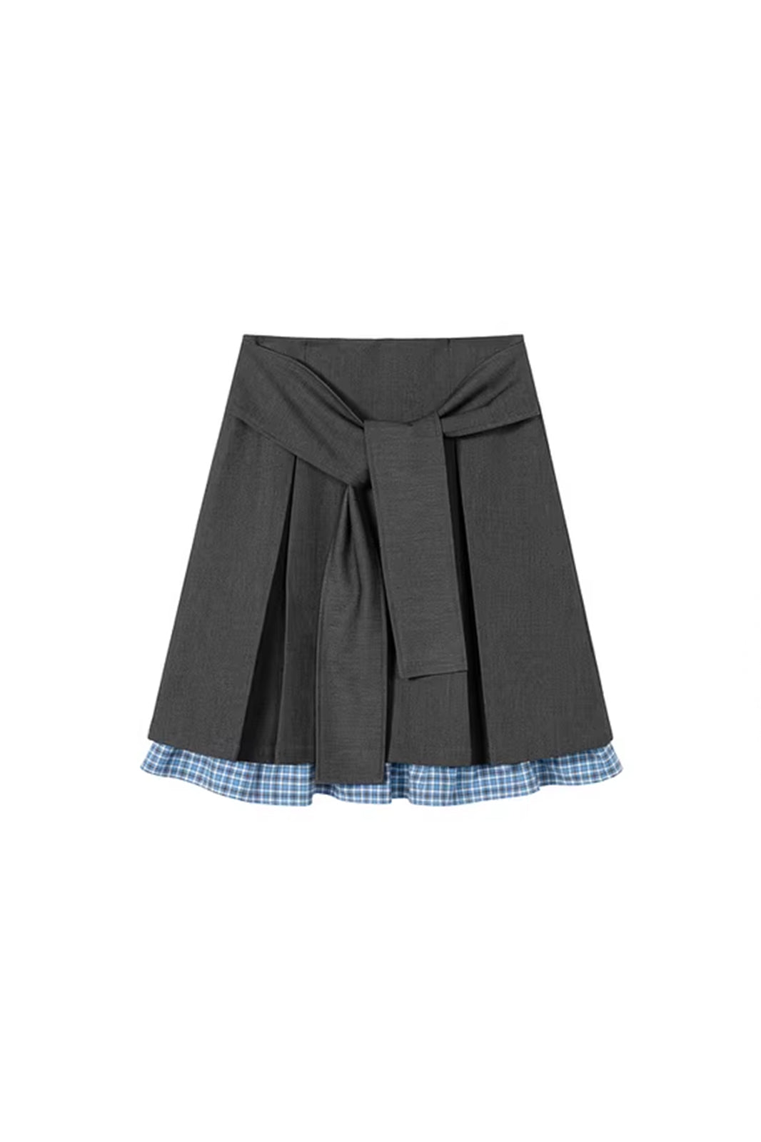 SOFITTE Tie-Waist Pleated Layered Mini Skirt