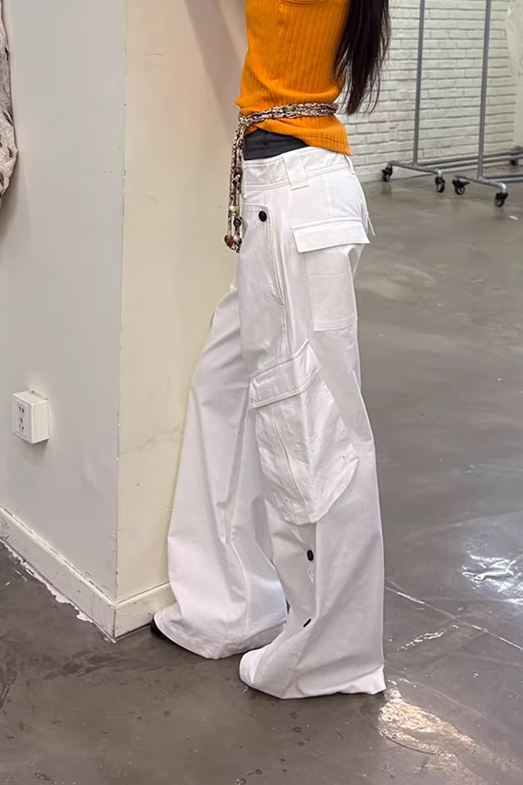 NEVERSEEZ Snap-Hem Multi-Pocket Cargo Pants