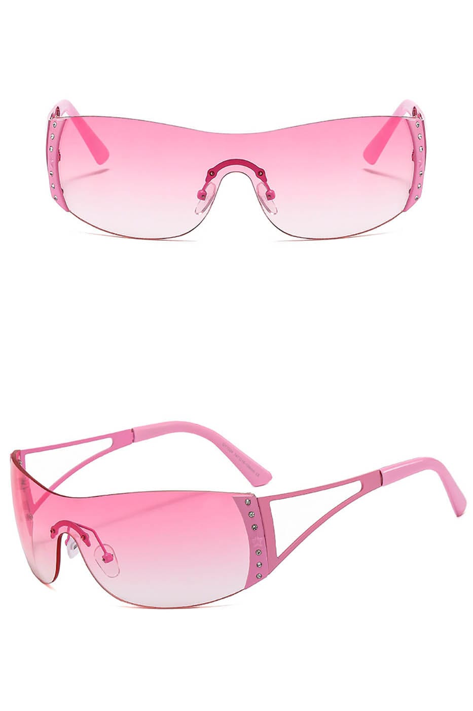 DAMAGE ASIA OPTICALS Rhinestone Frameless Sunglasses, premium urban and streetwear designers apparel on PROJECTISR.com, DAMAGE ASIA