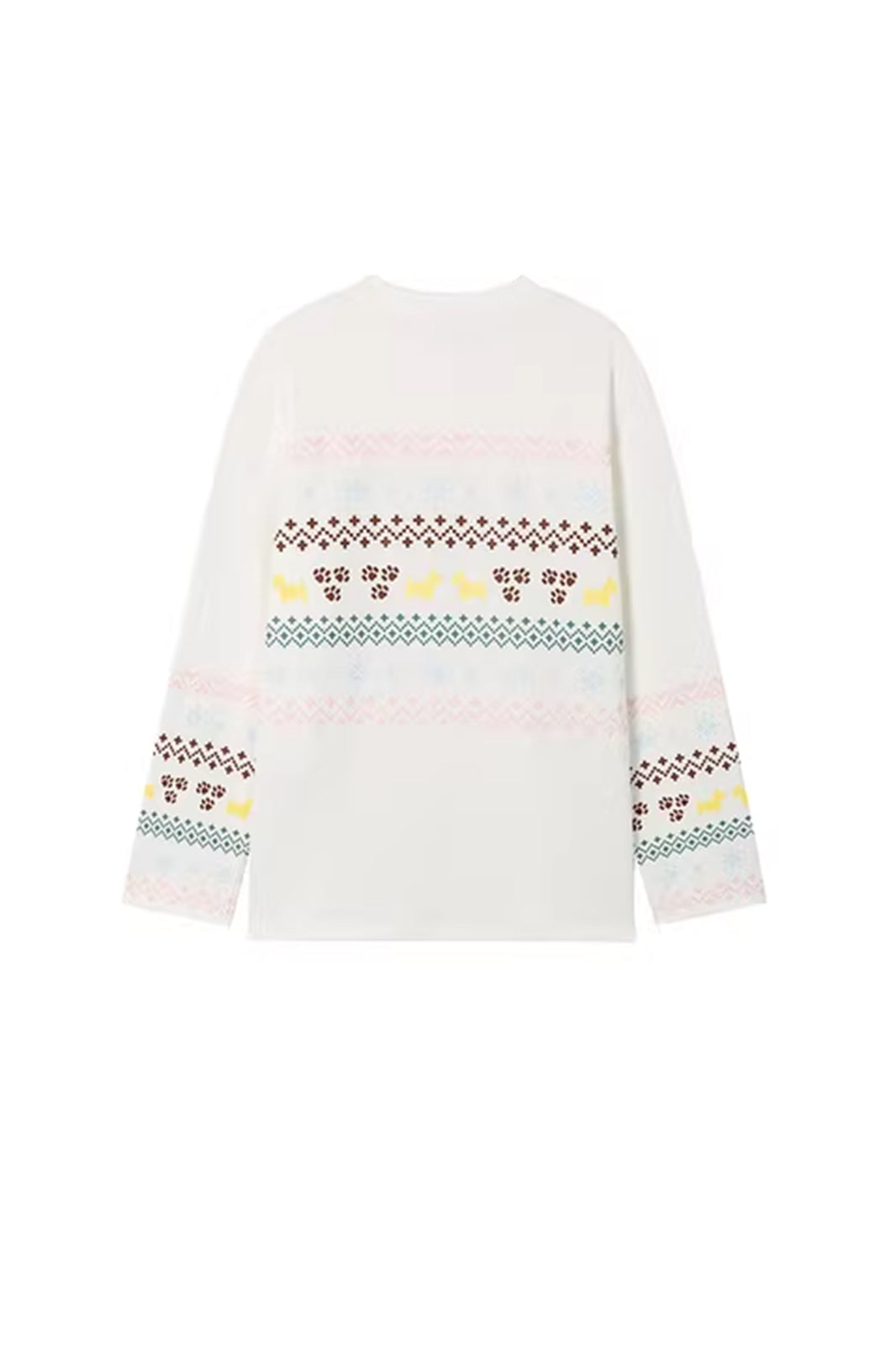SOFITTE Fleece-Lined Fair Isle Long-Sleeve Tee