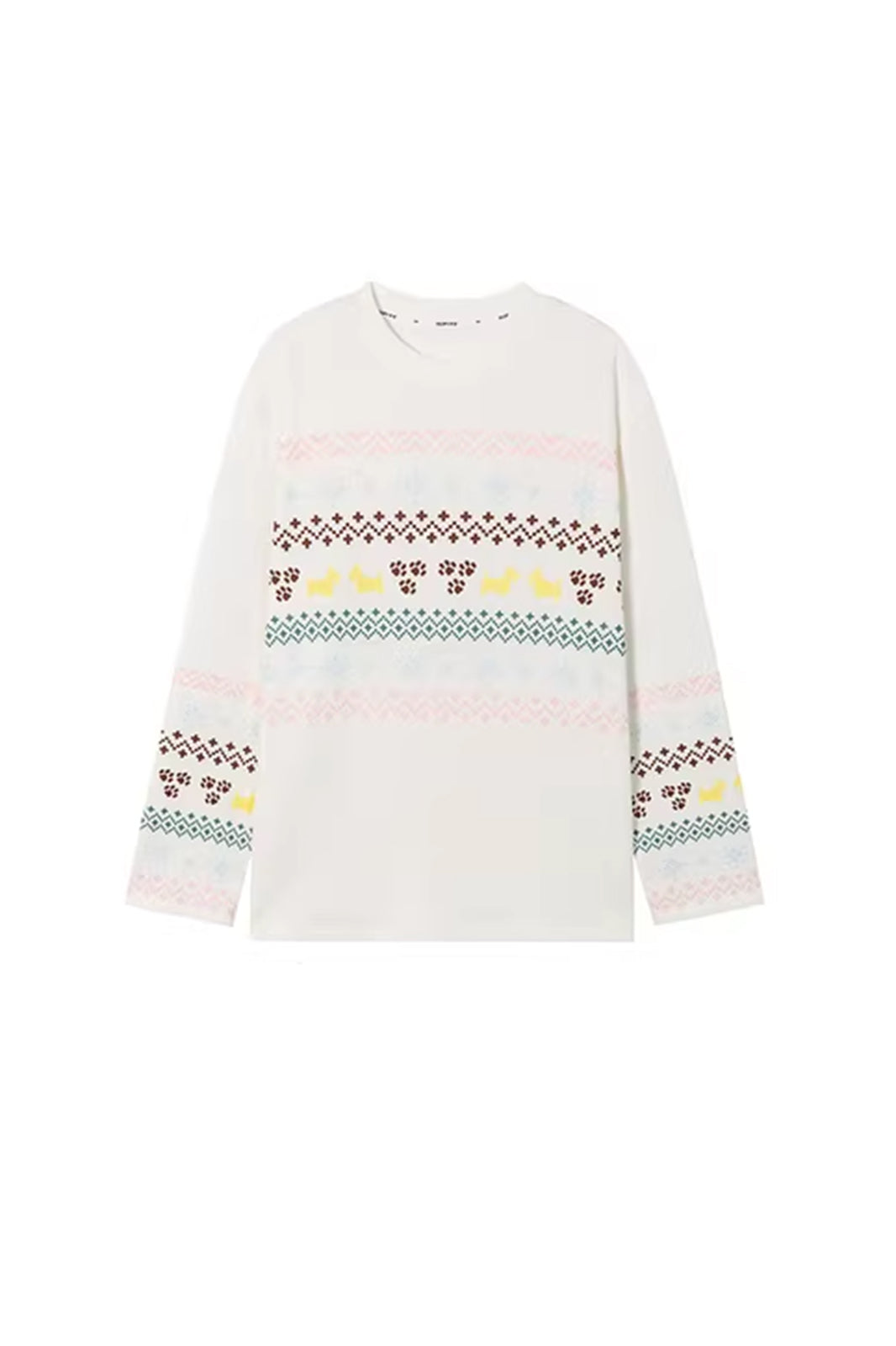 SOFITTE Fleece-Lined Fair Isle Long-Sleeve Tee