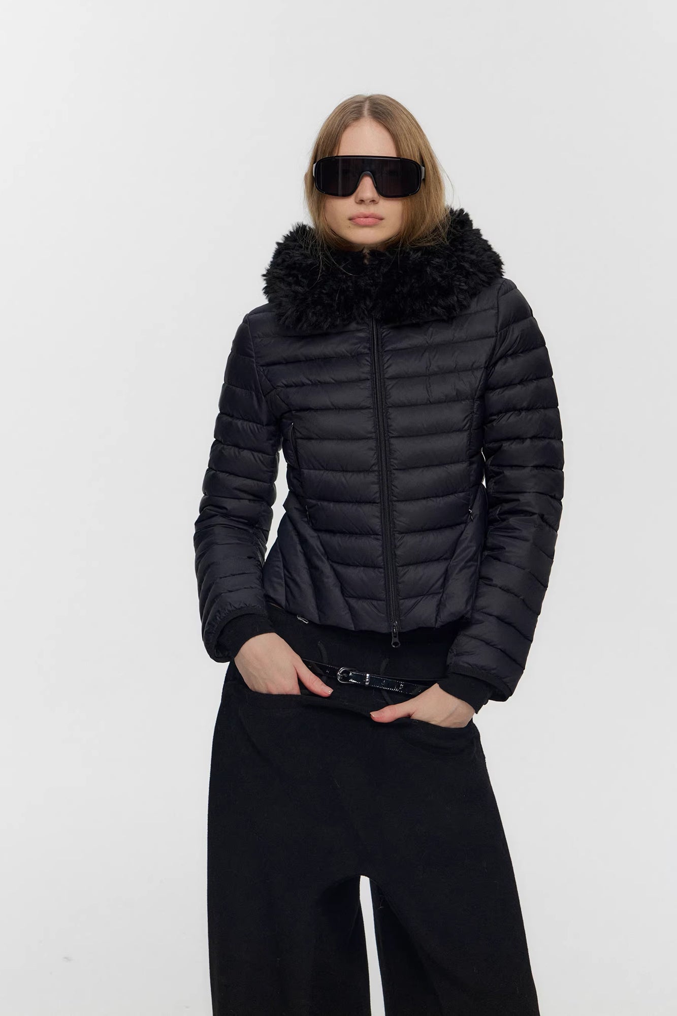 10AMSOTIIIIIIRED Detachable Faux-Fur Quilted Down Jacket