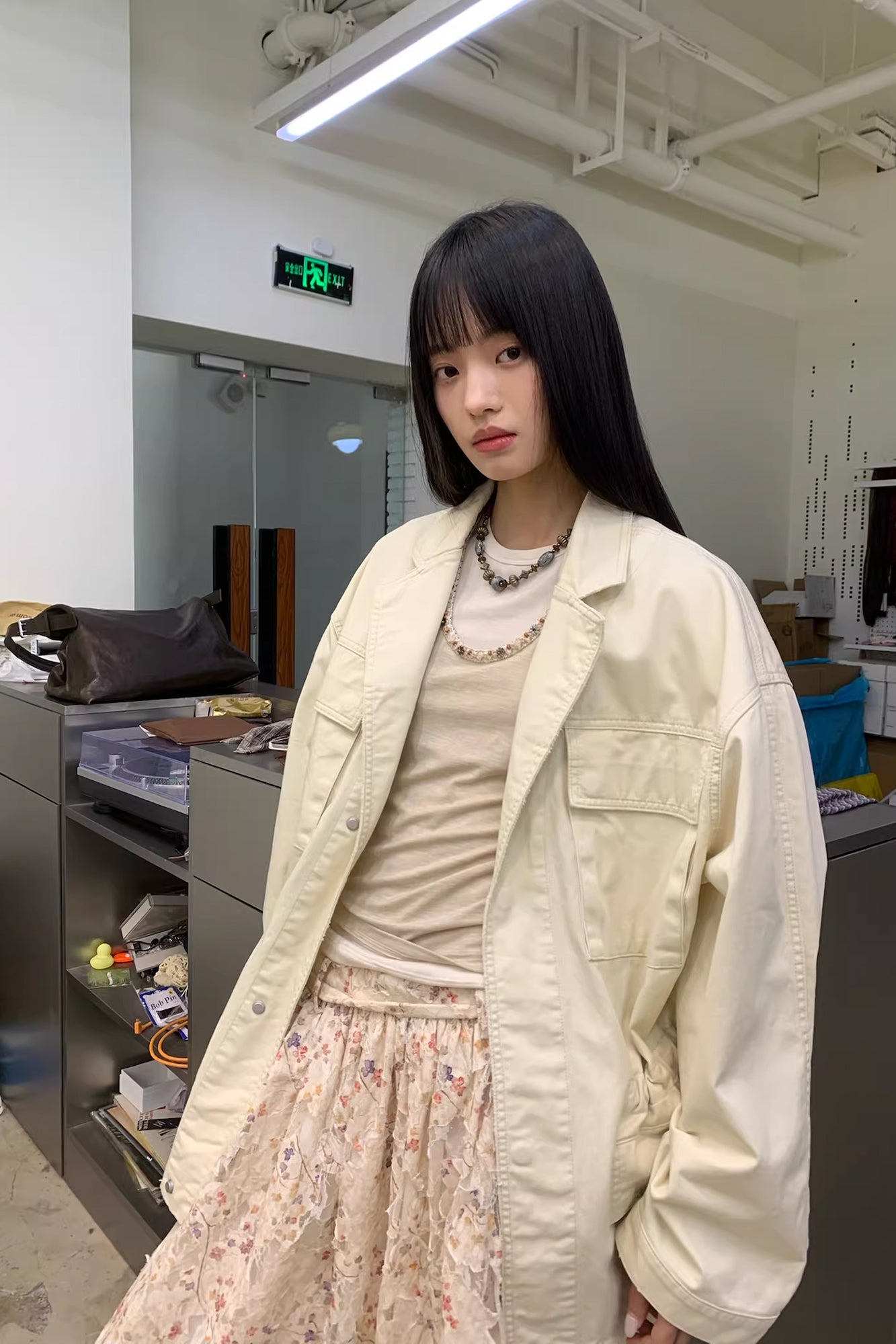 NEVERSEEZ Drawstring-Waist Utility Jacket