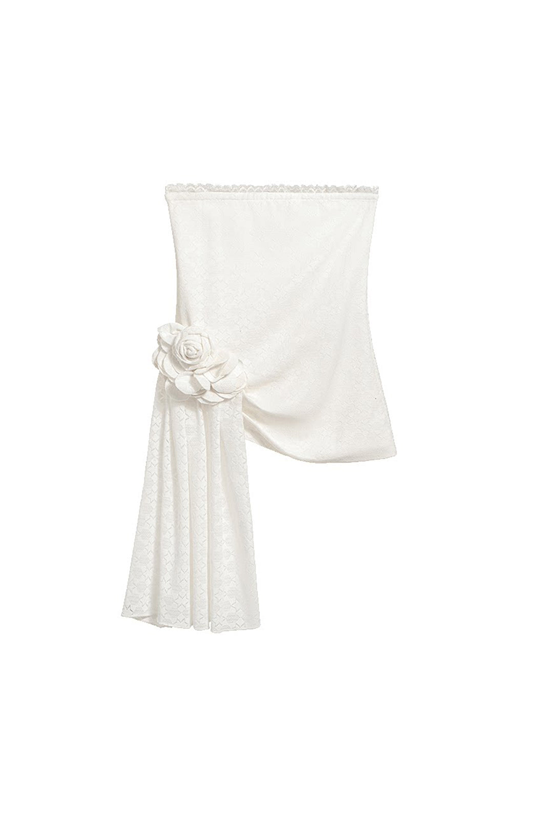 9266 STUDIO Rosette Draped Tube Top