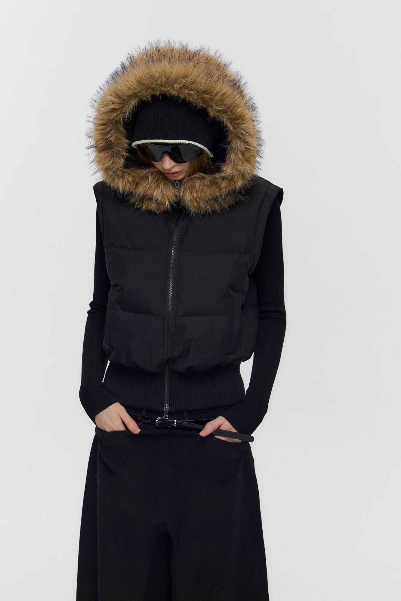 10AMSOTIIIIIIRED Detachable Sleeves Down Puffer Jacket