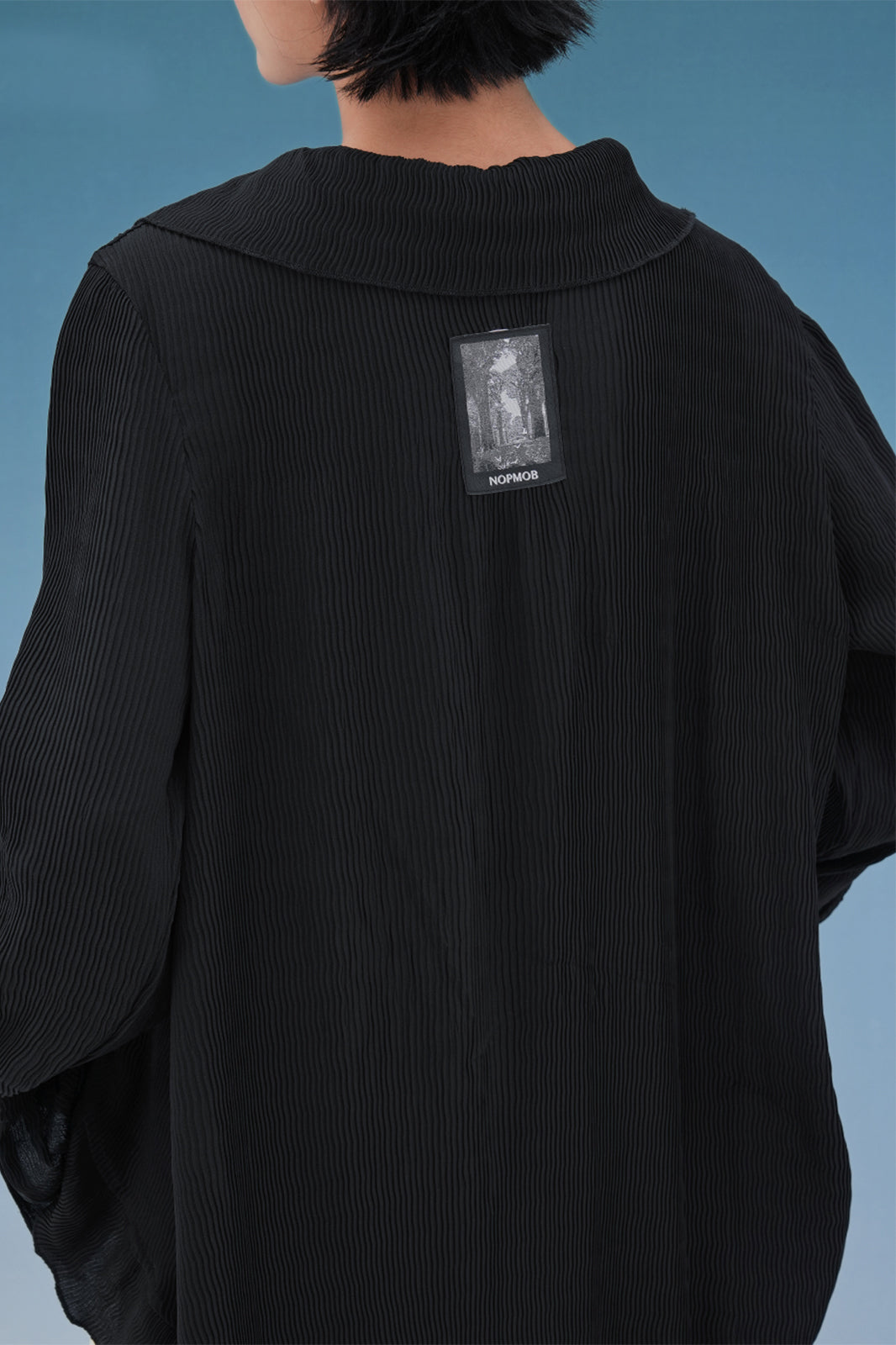 NOPMOB Crinkled Ruffle-Trim Shirt