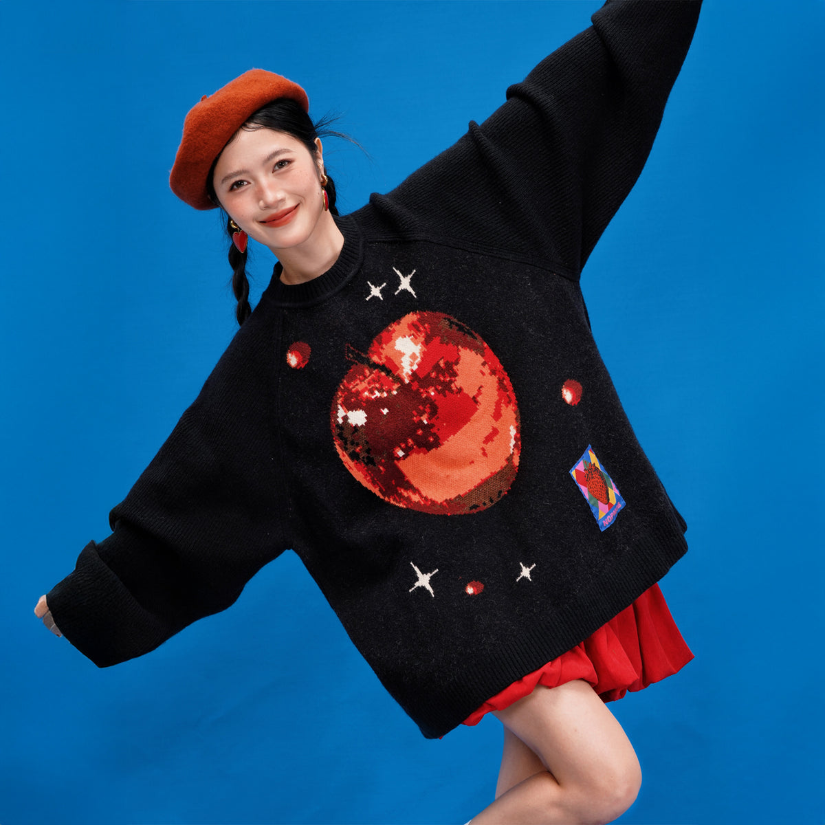 NOPMOB Star Apple Graphic Angora Sweater
