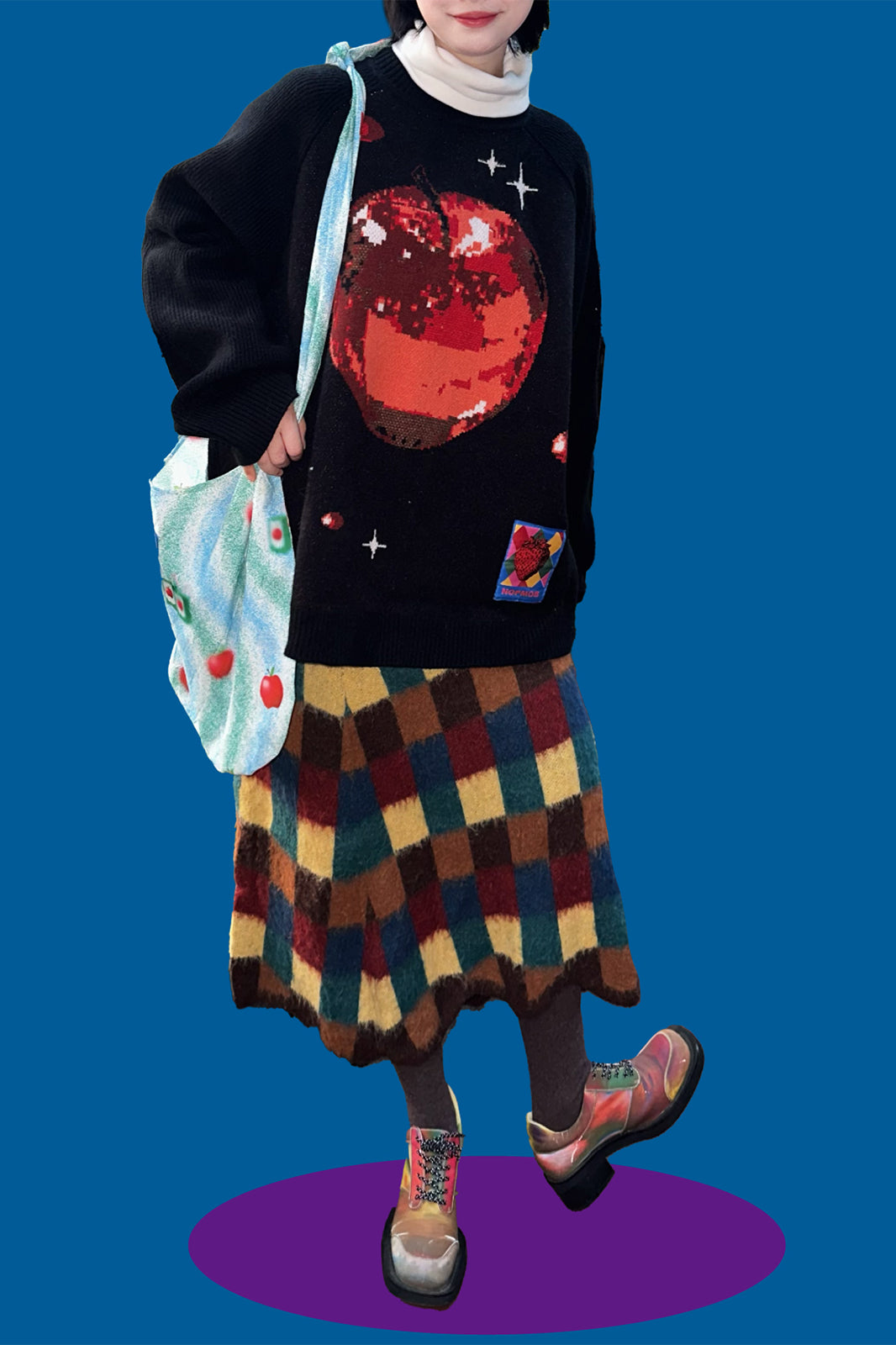 NOPMOB Star Apple Graphic Angora Sweater