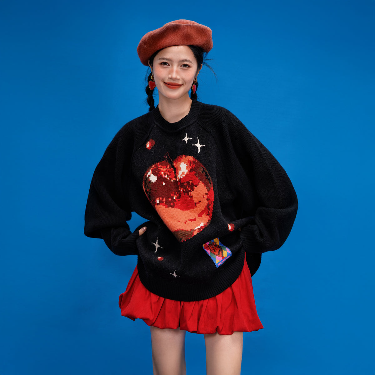 NOPMOB Star Apple Graphic Angora Sweater