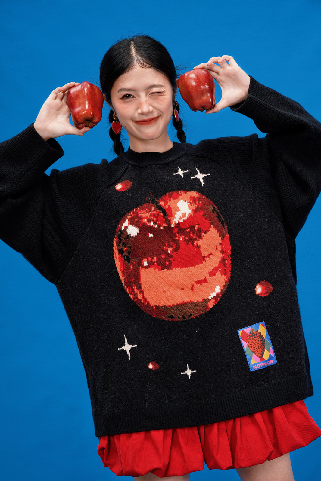 NOPMOB Star Apple Graphic Angora Sweater