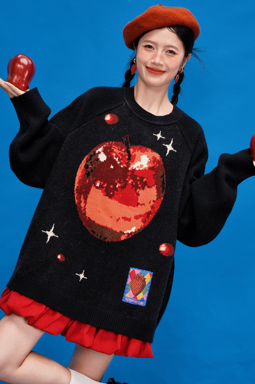NOPMOB Star Apple Graphic Angora Sweater