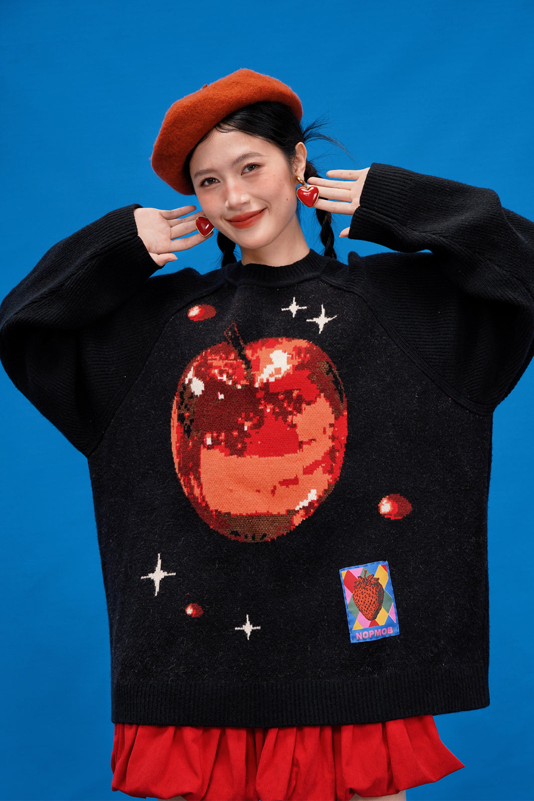 NOPMOB Star Apple Graphic Angora Sweater
