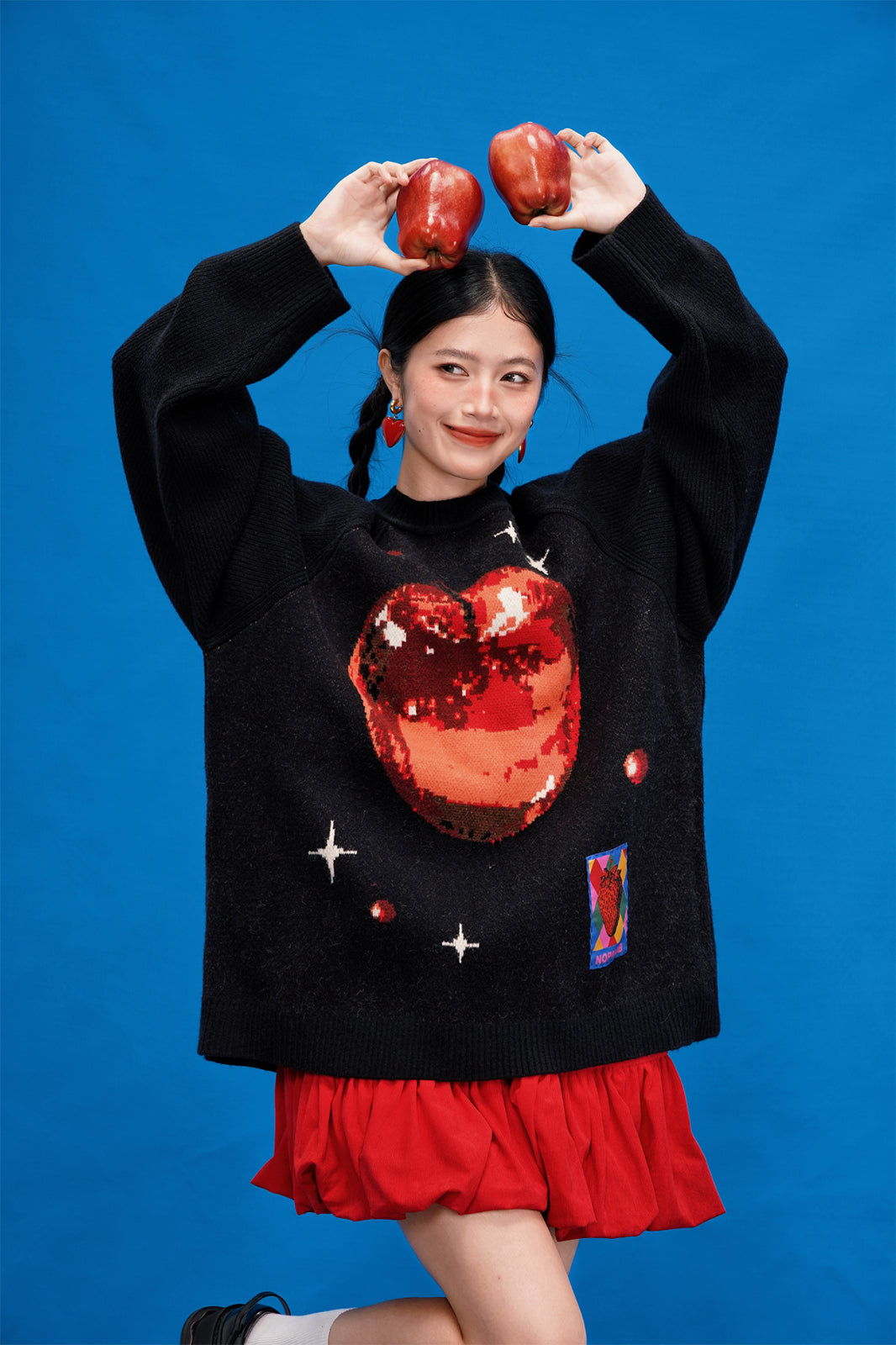 NOPMOB Star Apple Graphic Angora Sweater