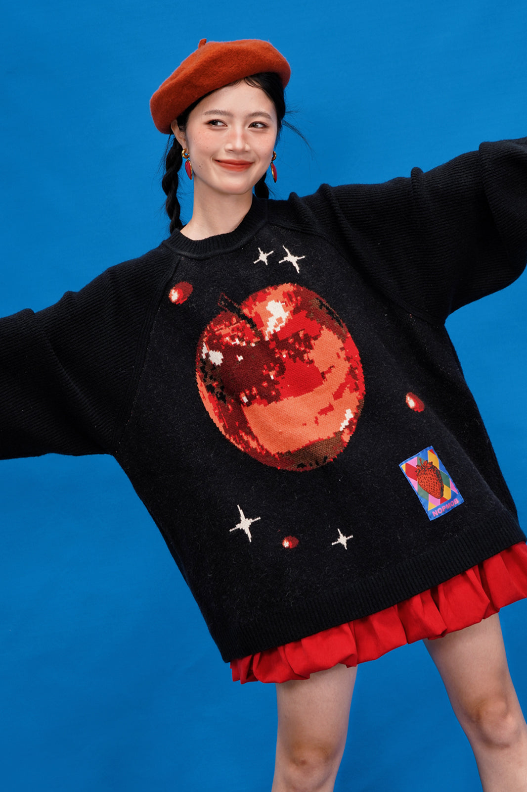 NOPMOB Star Apple Graphic Angora Sweater