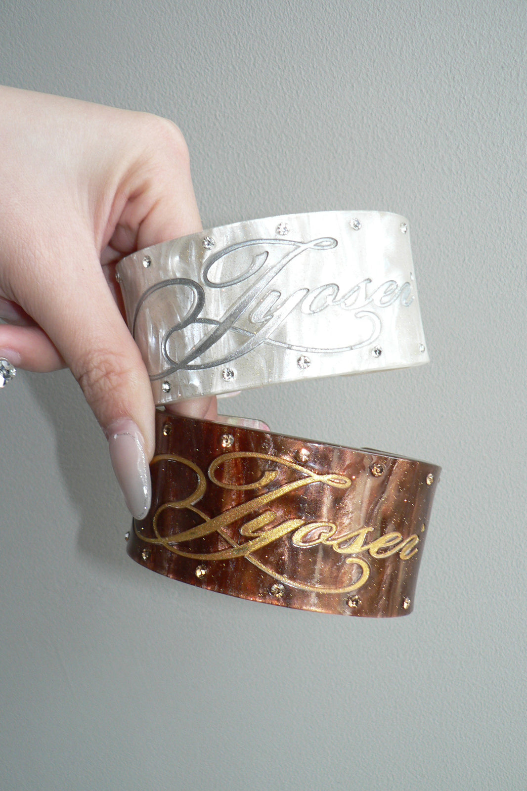 JYOSEI Wide Script Cuff Bracelet