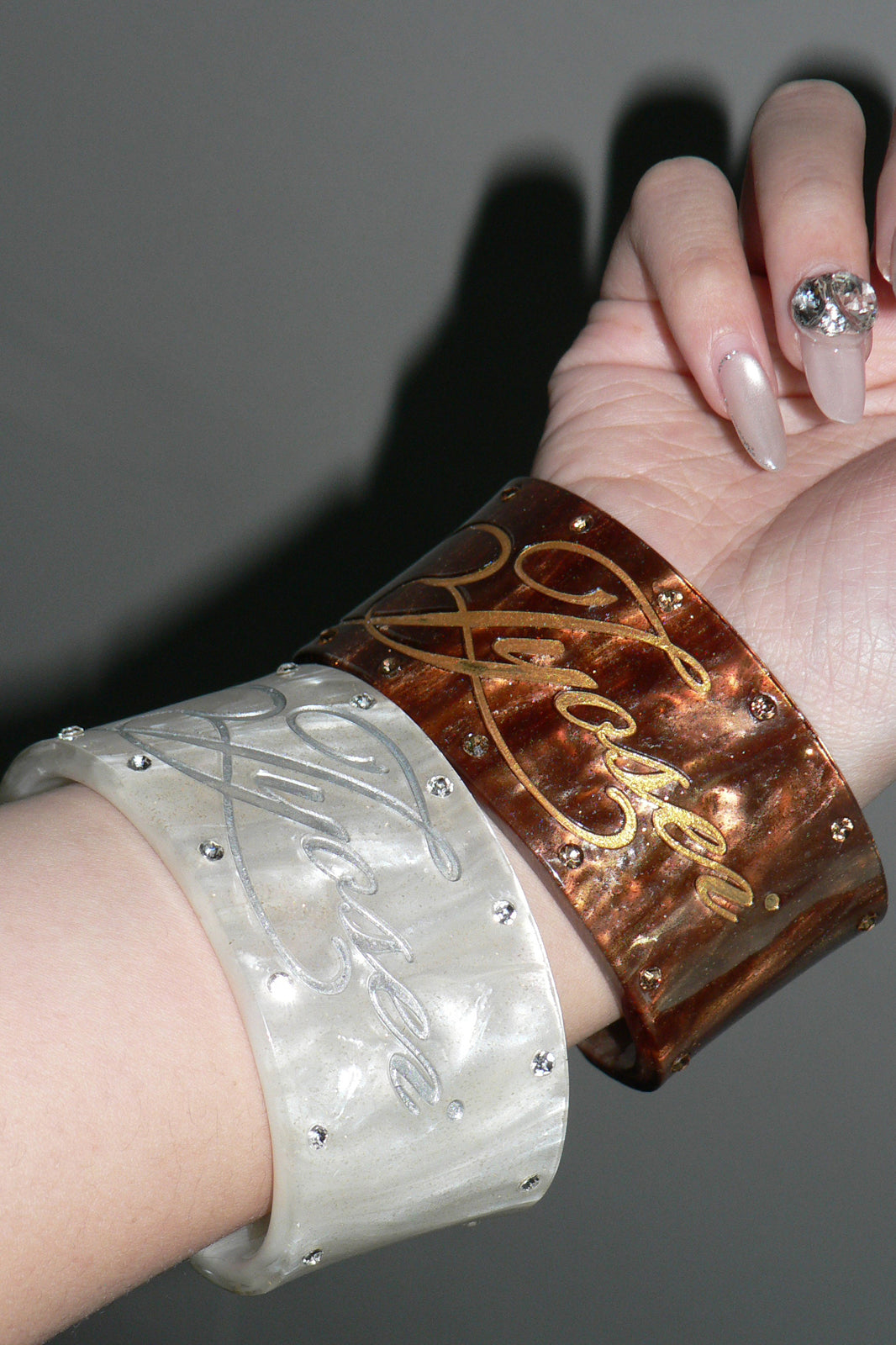 JYOSEI Wide Script Cuff Bracelet