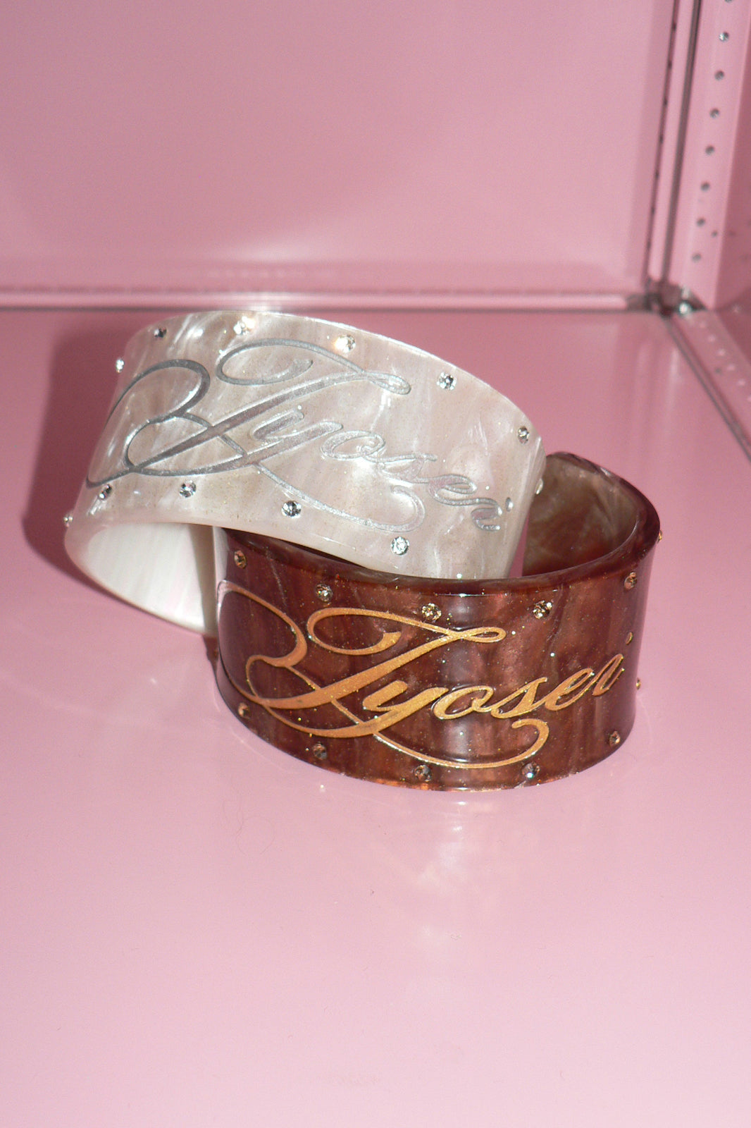 JYOSEI Wide Script Cuff Bracelet