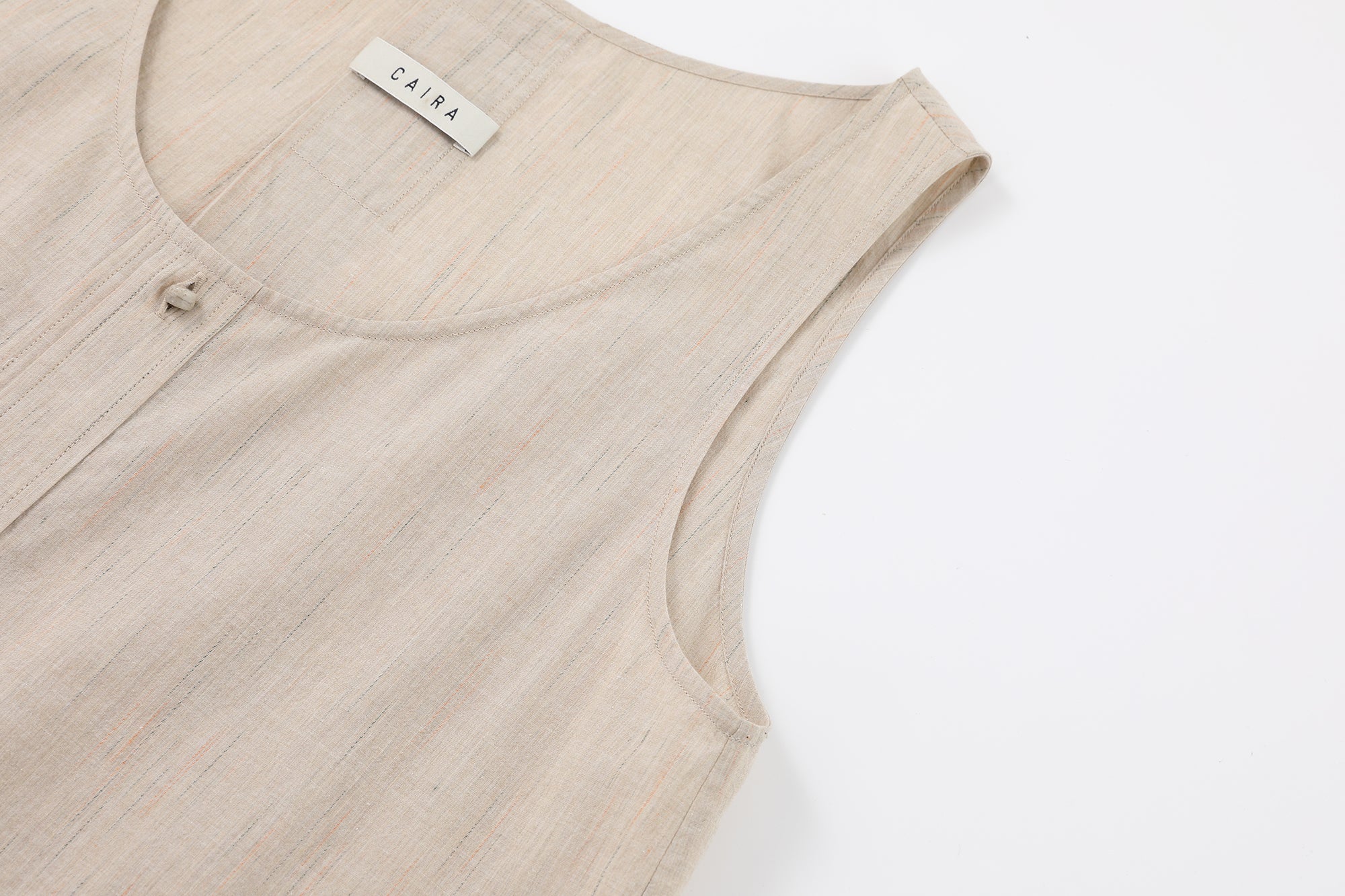 CAIRA Utility Pocket Button-Front Maxi Dress
