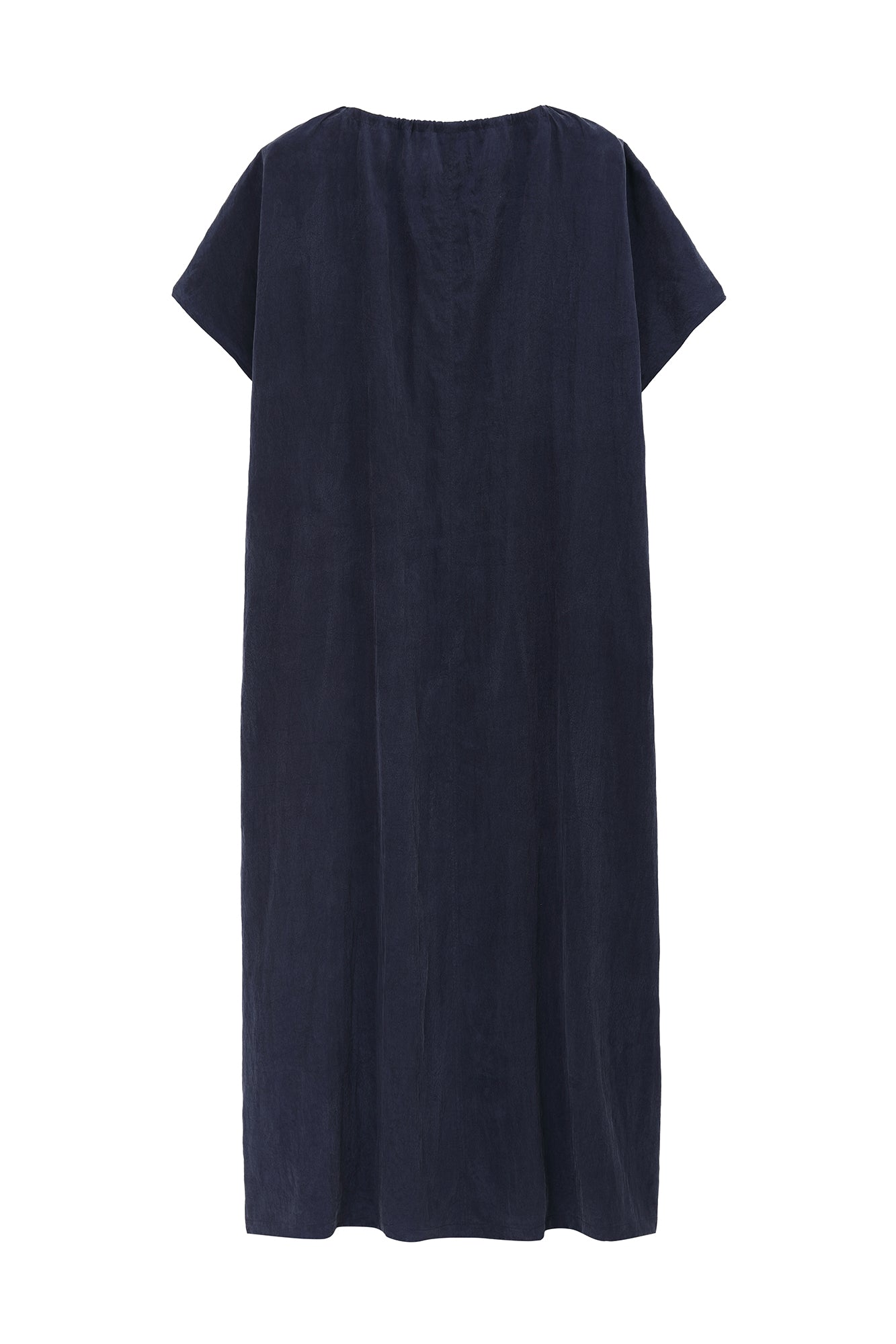 CAIRA Washed Drawstring Neck Maxi Dress