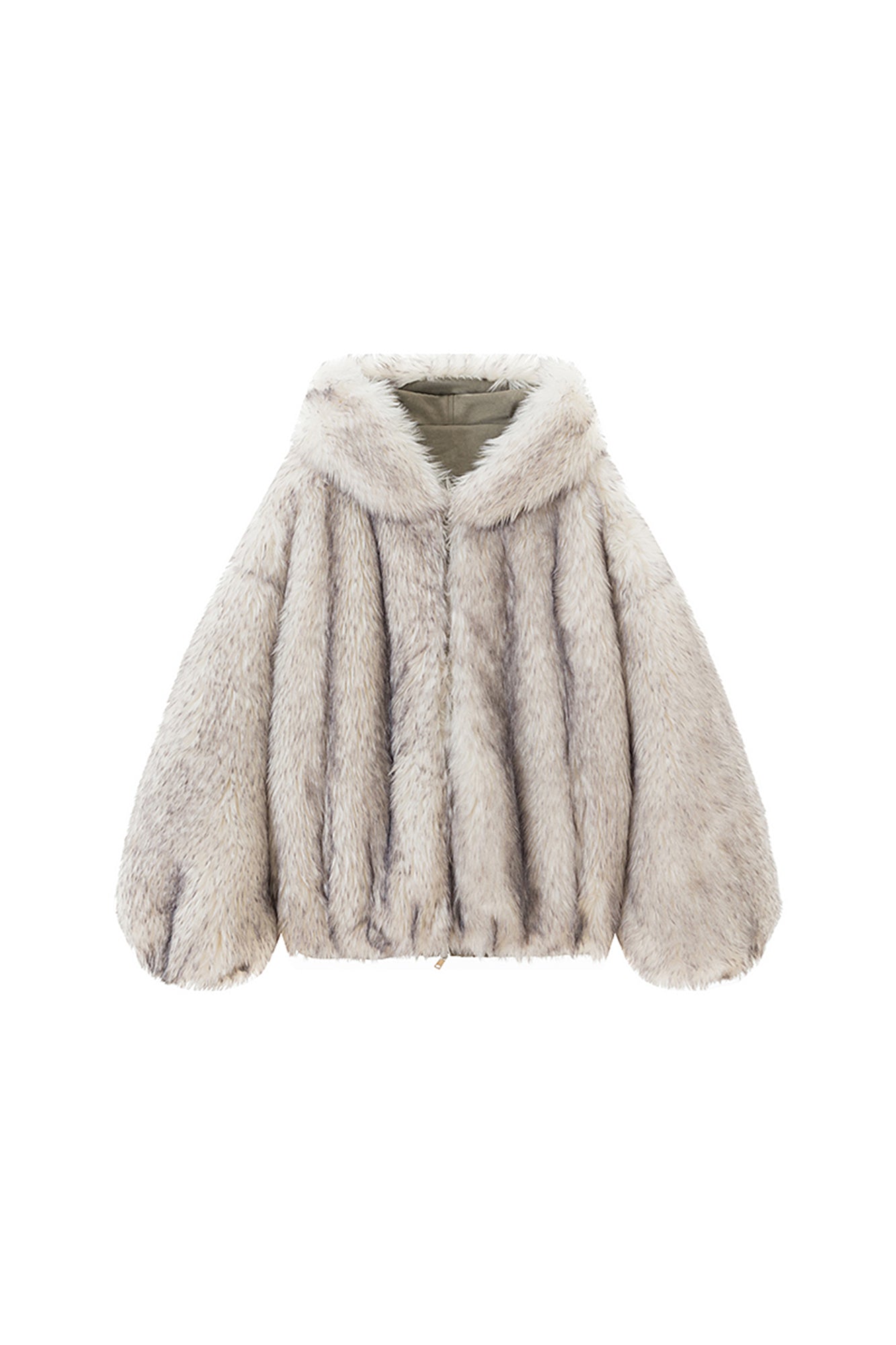 AE30 SAINT Reversible Suede Faux Fur Lining Coat
