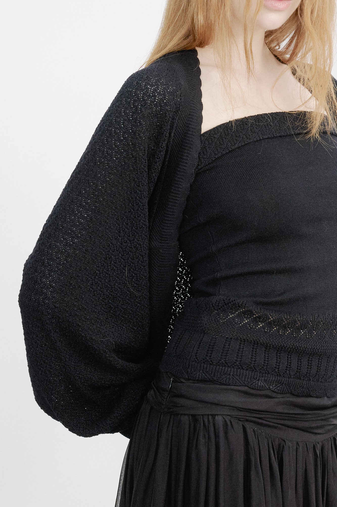VERSION9 Pointelle Tube Top & Shrug Knit Set
