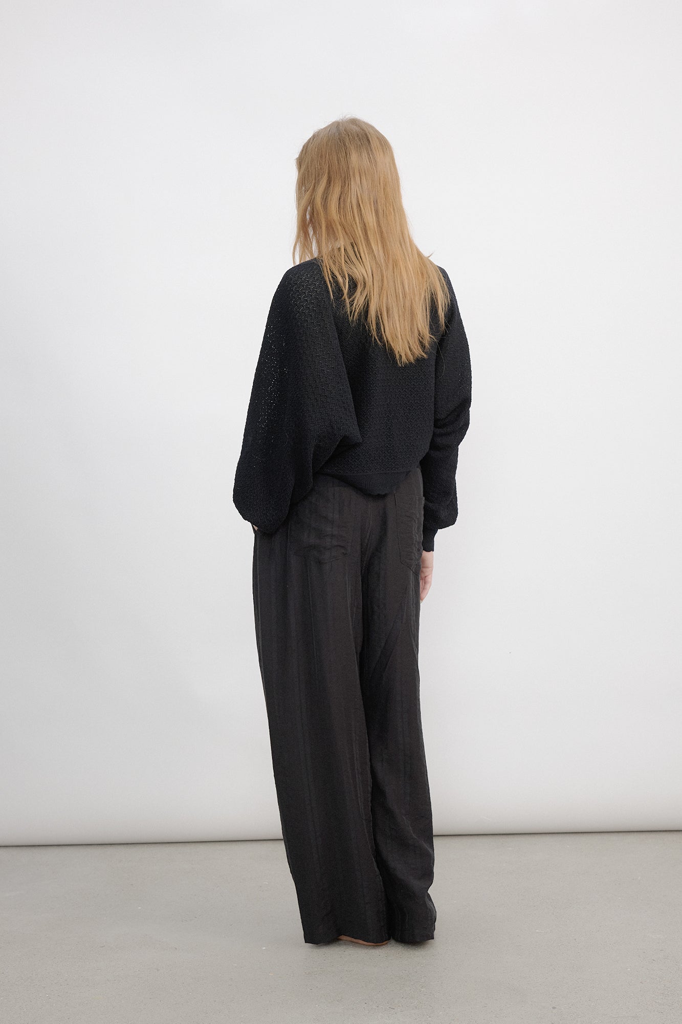 VERSION9 Beaded Drawstring Wide-Leg Pants