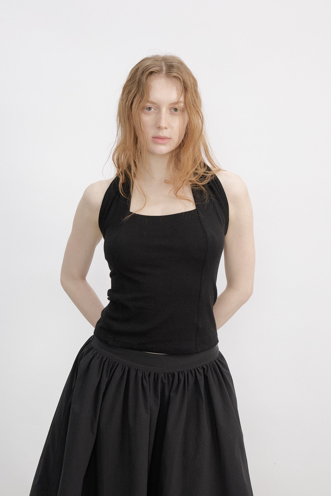 VERSION9 Modern Square-Neck Halter Top