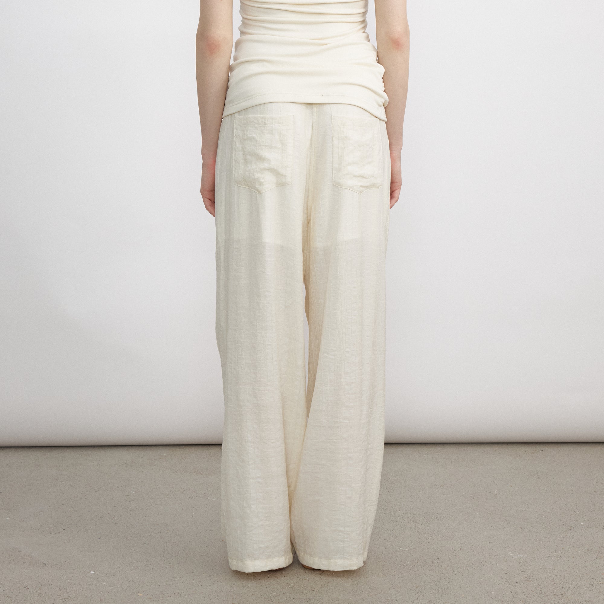 VERSION9 Beaded Drawstring Wide-Leg Pants