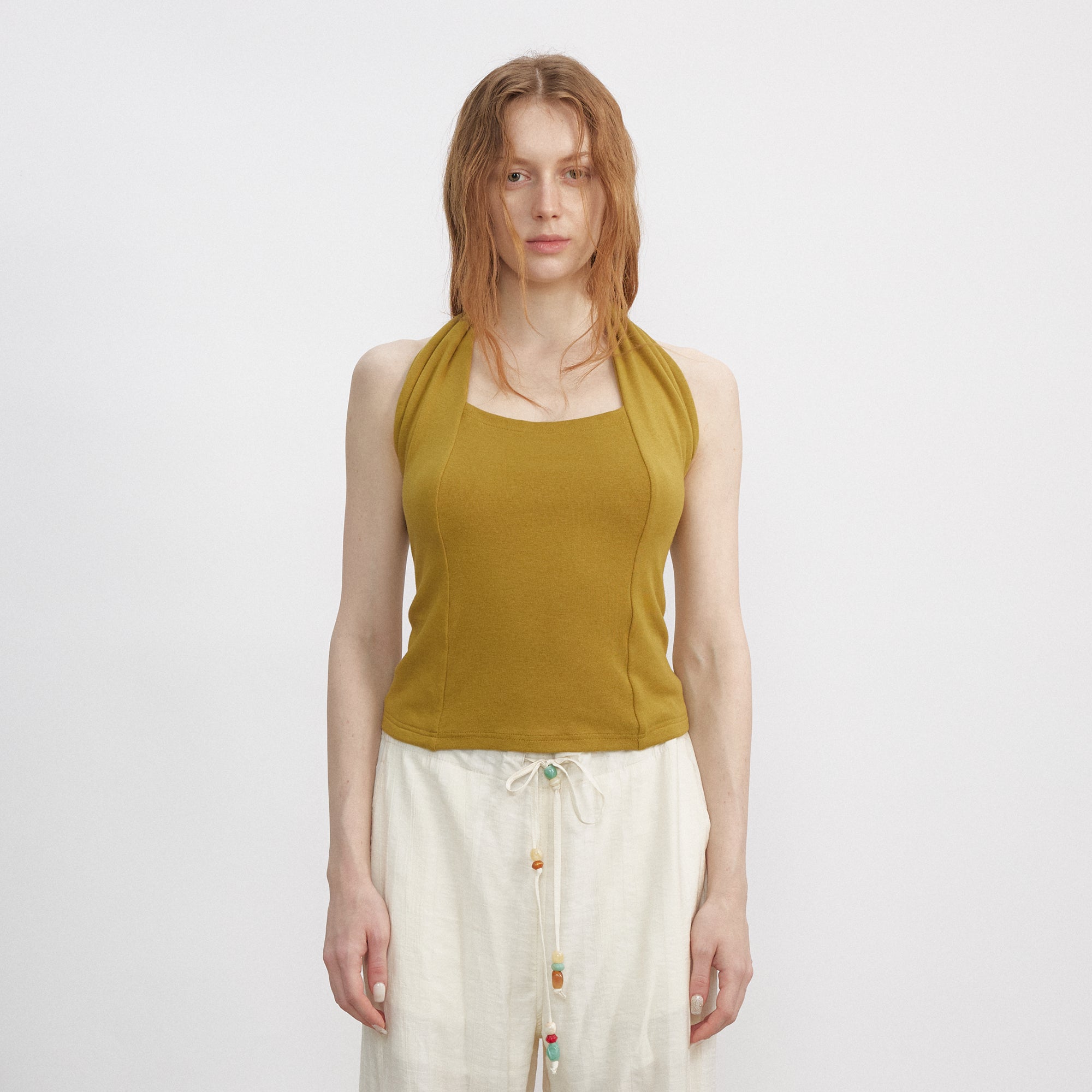 VERSION9 Modern Square-Neck Halter Top