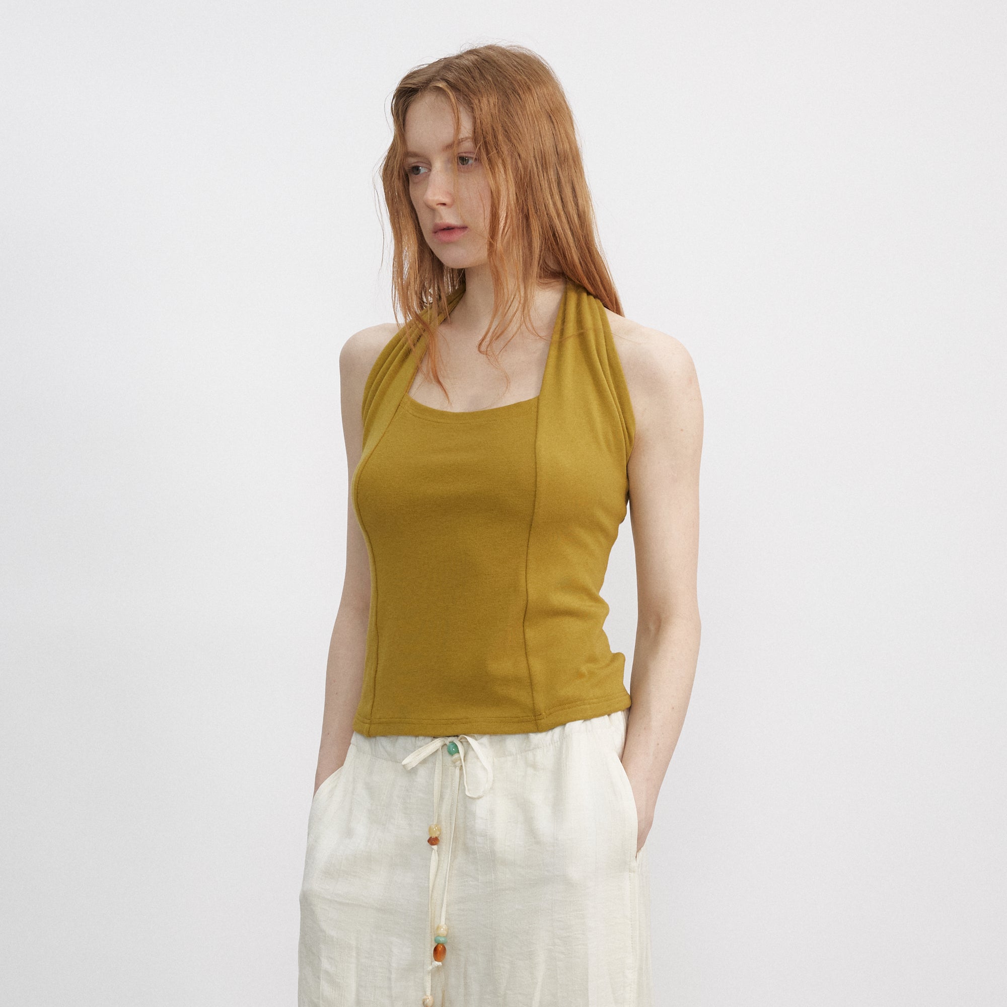 VERSION9 Modern Square-Neck Halter Top