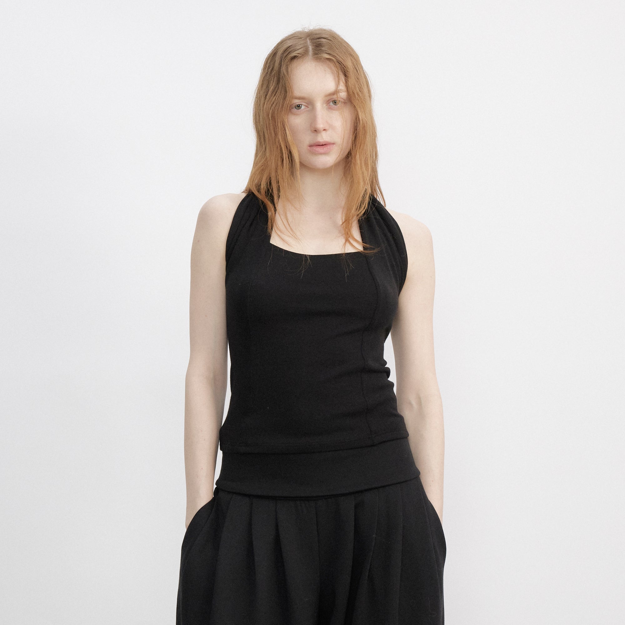 VERSION9 Modern Square-Neck Halter Top