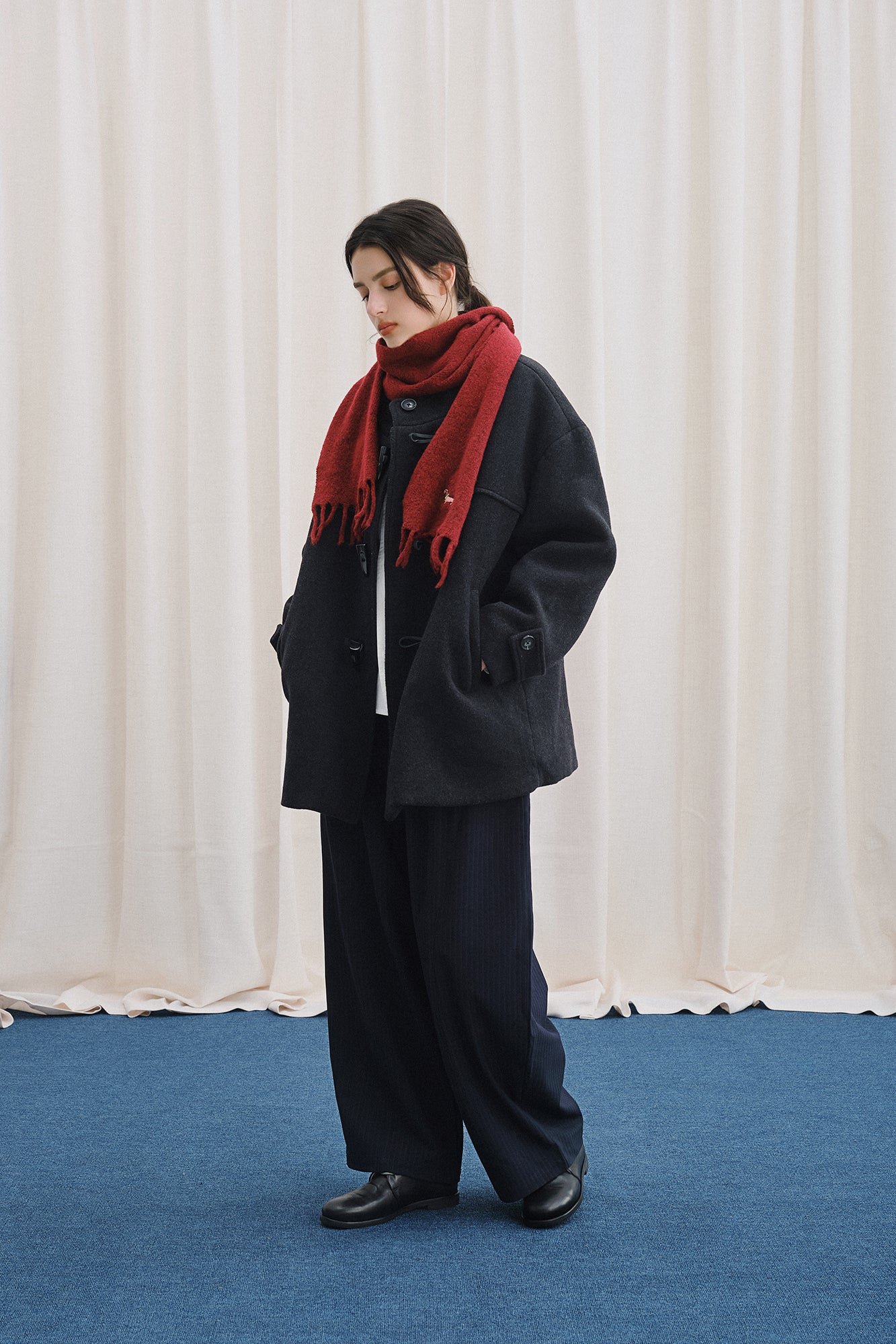 LIVINGTOWN Classic Toggle Wool-Blend Coat