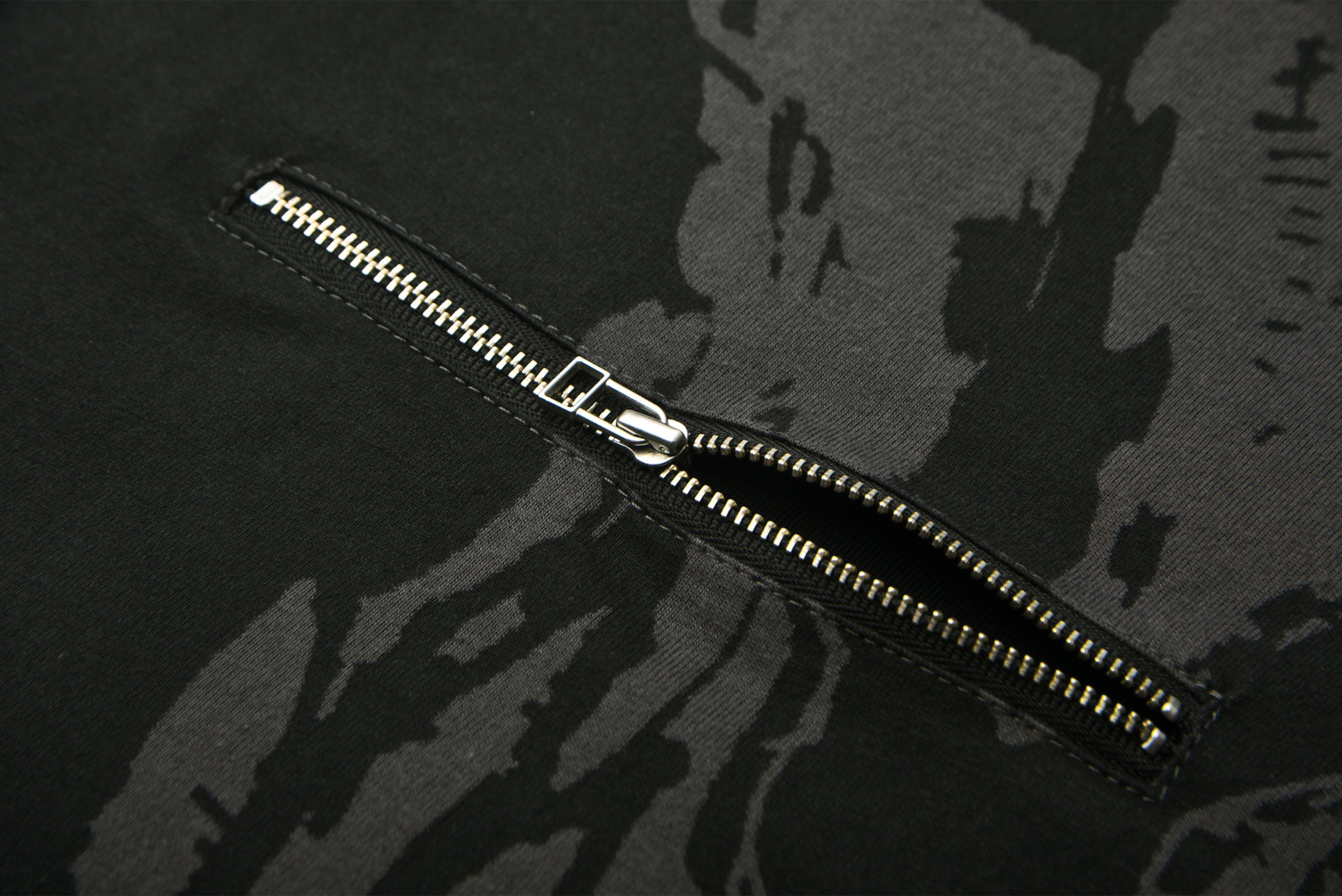 VENTUREK Washed Horror Graphic Layered Multi-Zip Tee, premium urban and streetwear designers apparel on PROJECTISR.com, VENTUREK