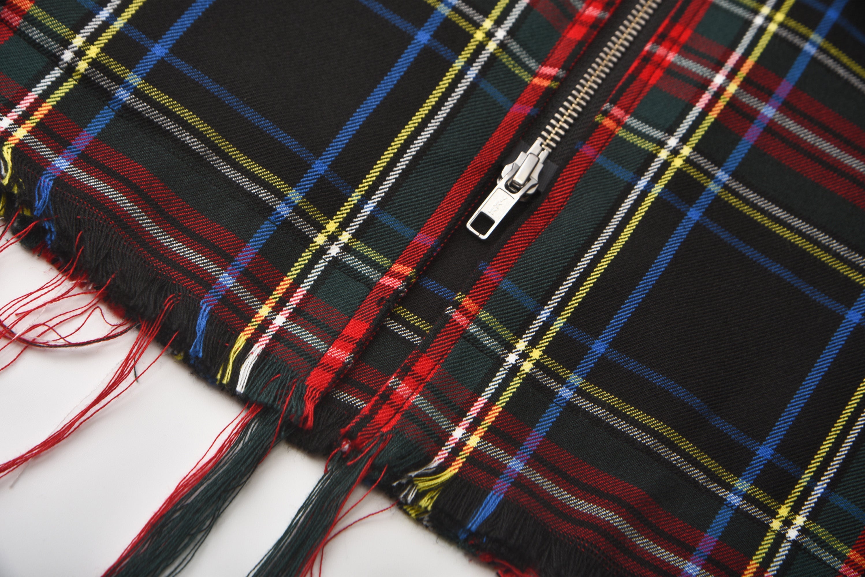 VENTUREK Punk Frayed Plaid Embroidered Jacket, premium urban and streetwear designers apparel on PROJECTISR.com, VENTUREK