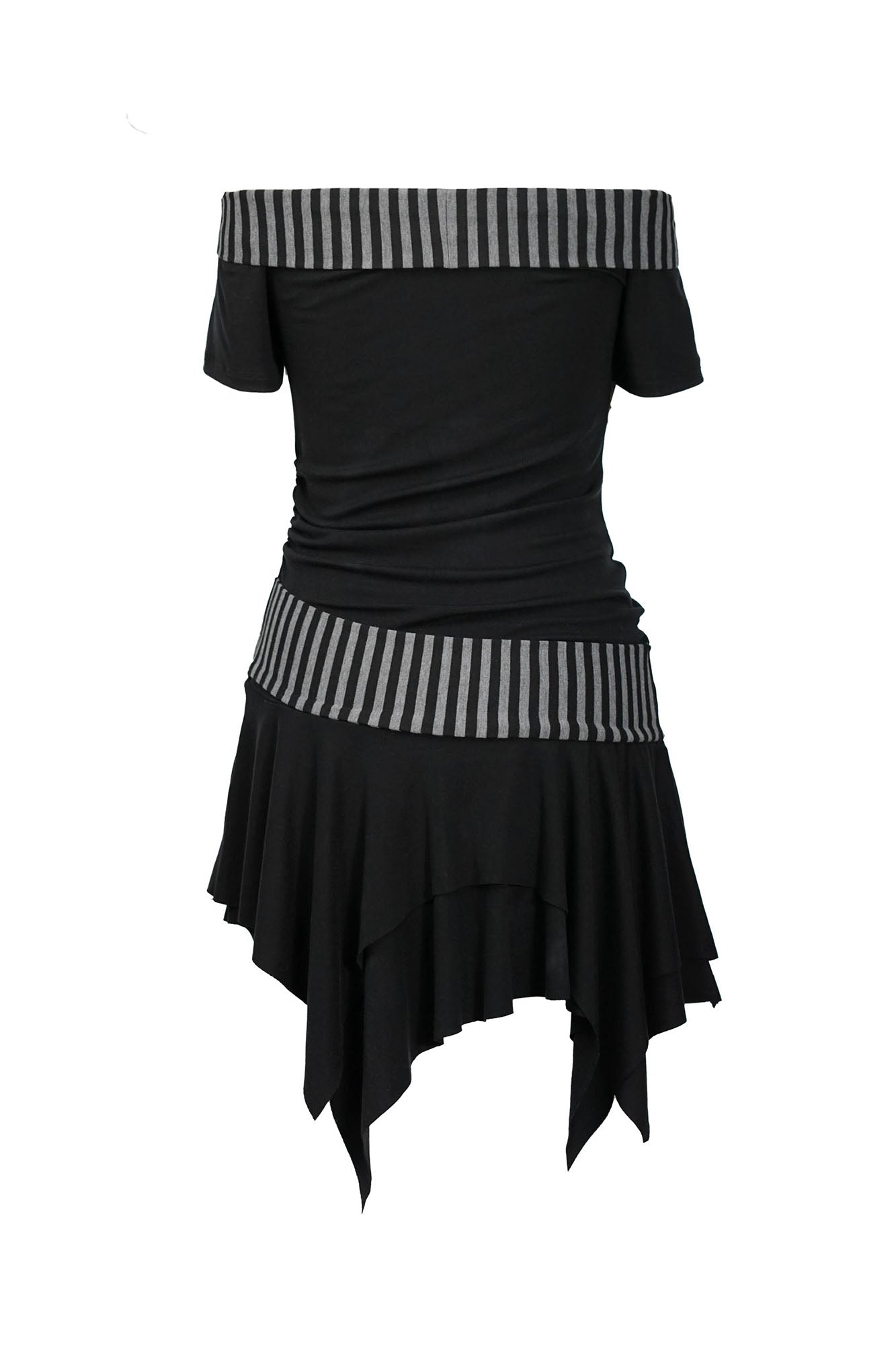 CESTNOUS Deconstructed Striped Star Pin Dress