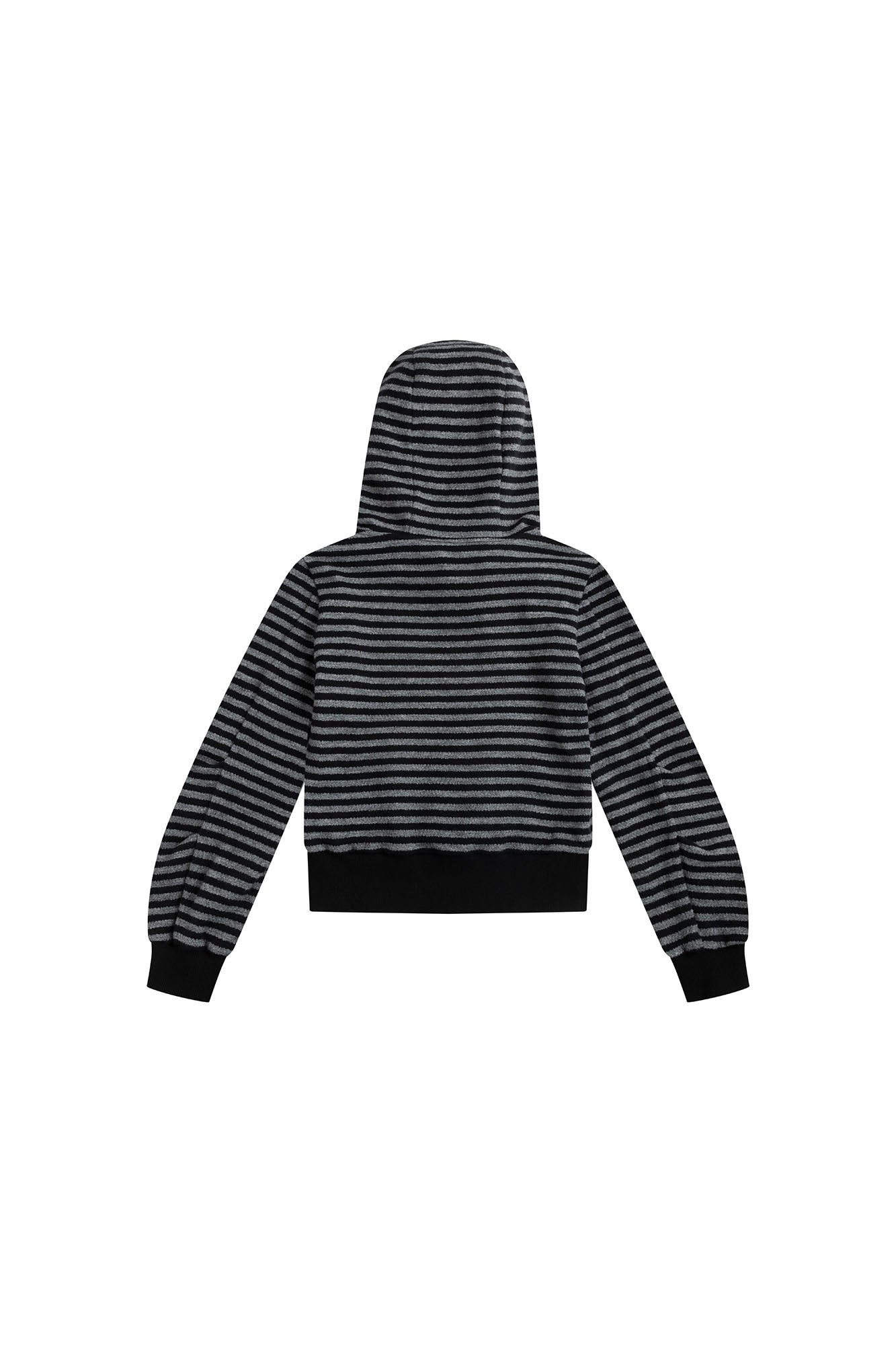 CESTNOUS Studded Striped Cat-Ear Hoodie