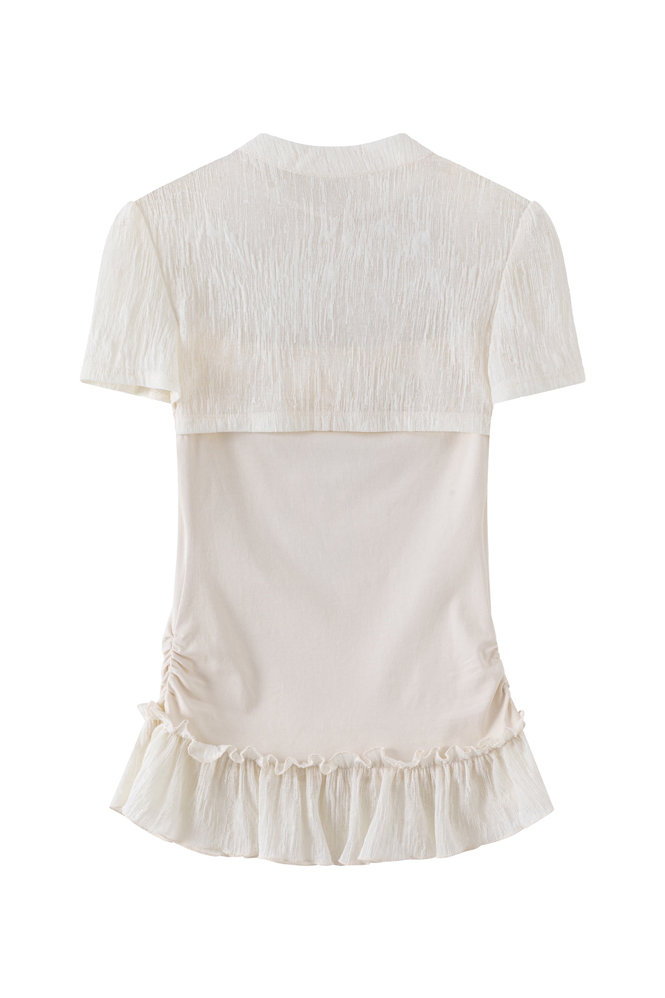 CESTNOUS Gothic Graphic Ruffle-Hem T-Shirt