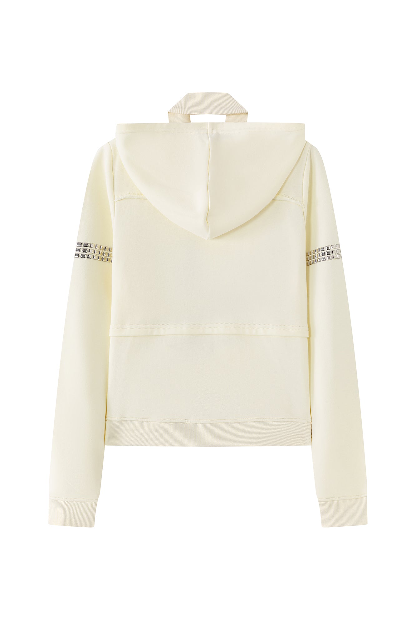 CESTNOUS Punk Metal-Button Napoleon Zip-Up Hoodie