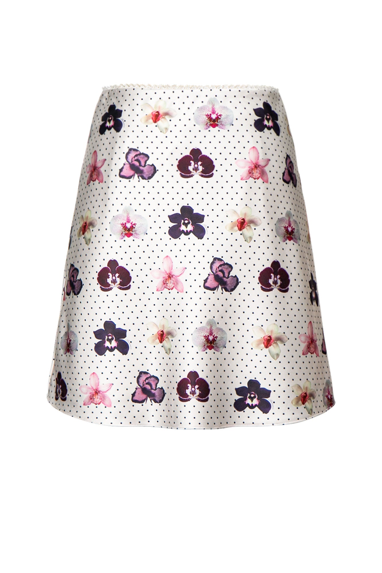 LEONSENSE Moth Orchid & Dot Mini Skirt