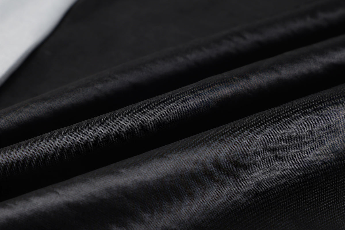 FREE CENTER Spliced Glossy Wide-Leg Sweatpants