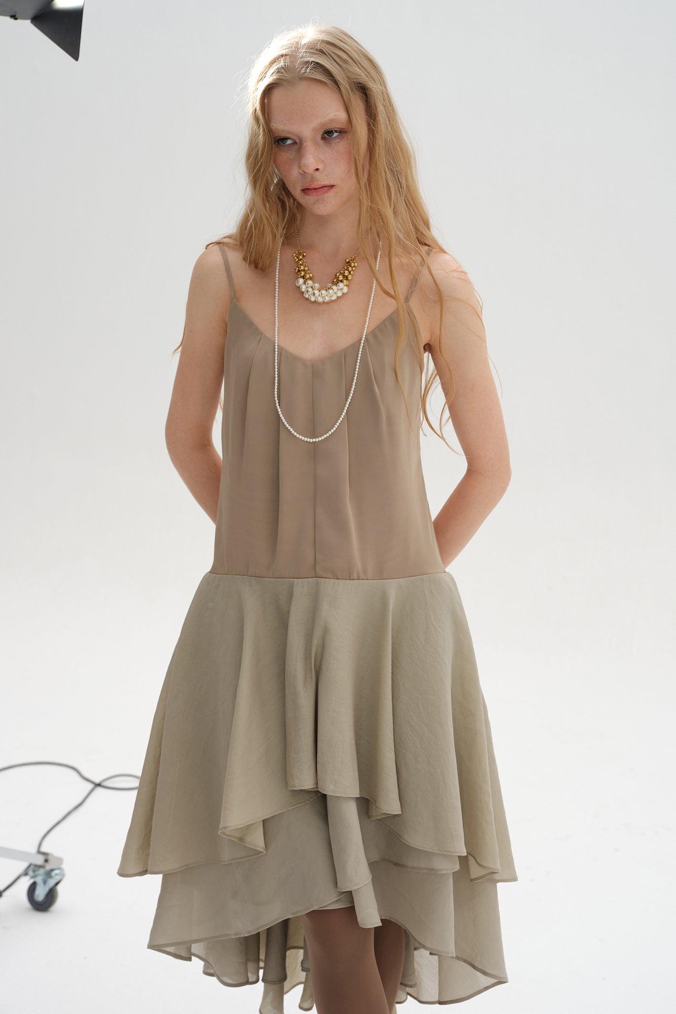 LAYERS Paneled Layered Slip Dress