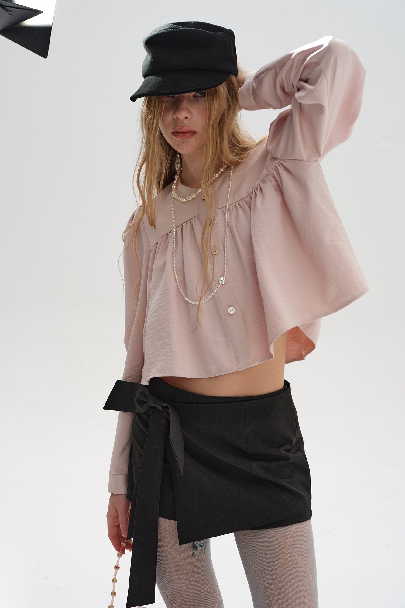 LAYERS Asymmetrical Bow Wrap Skort